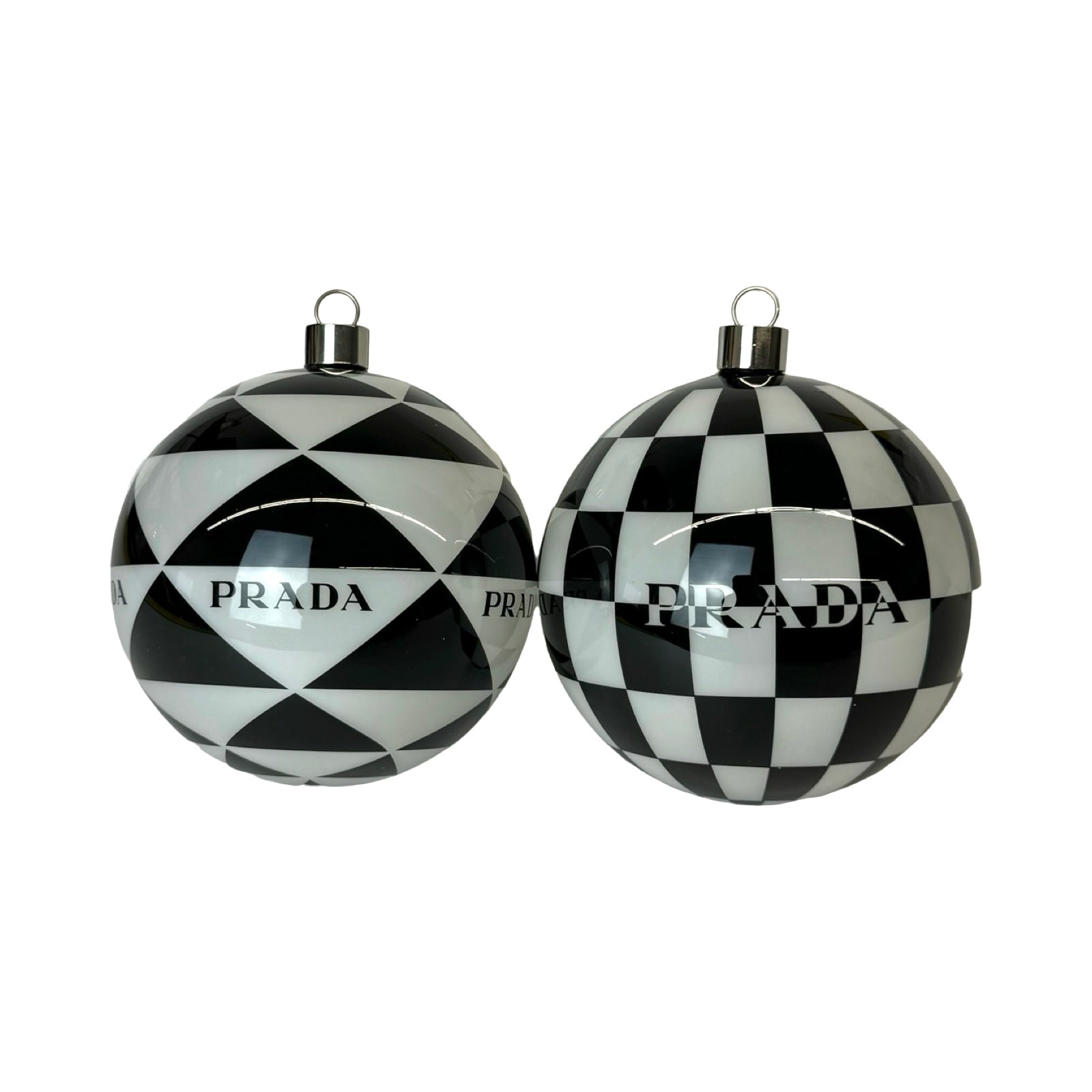 Prada Holiday Glass Ornaments Set Of 4