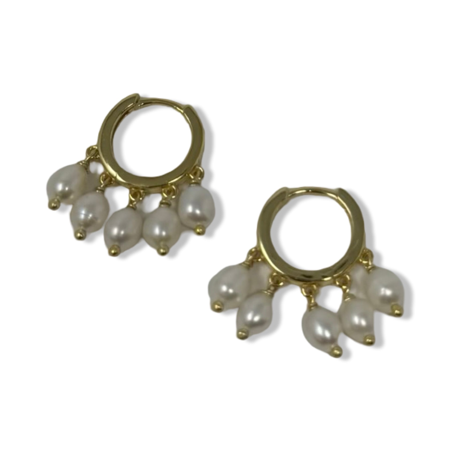 Pearl Drop Huggie Earring