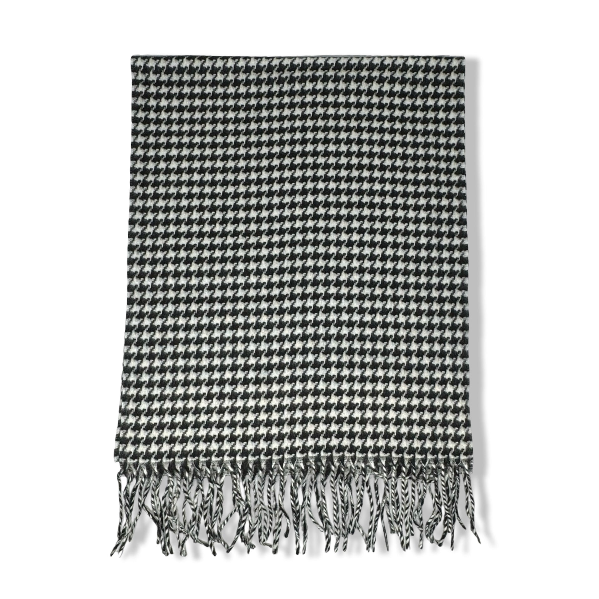 Dillard's Houndstooth Fringe Scarf