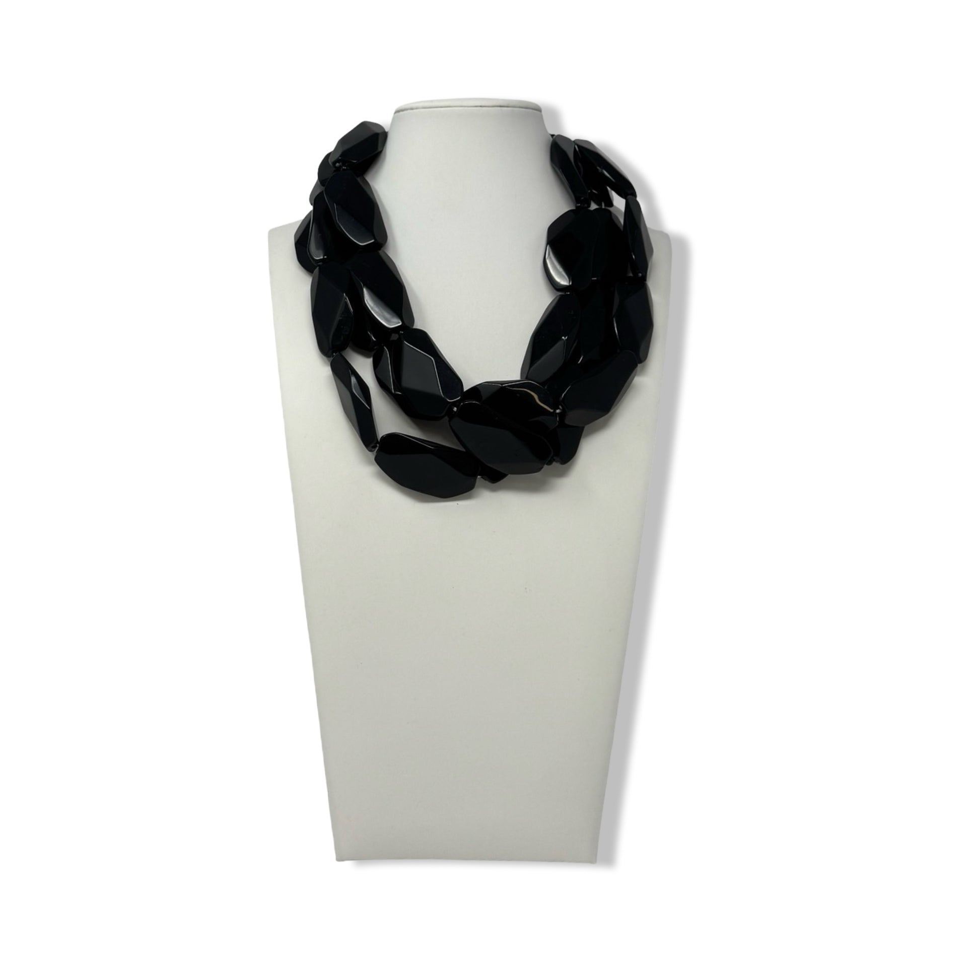 R.J. Graziano Carved Acrylic Layered Necklace