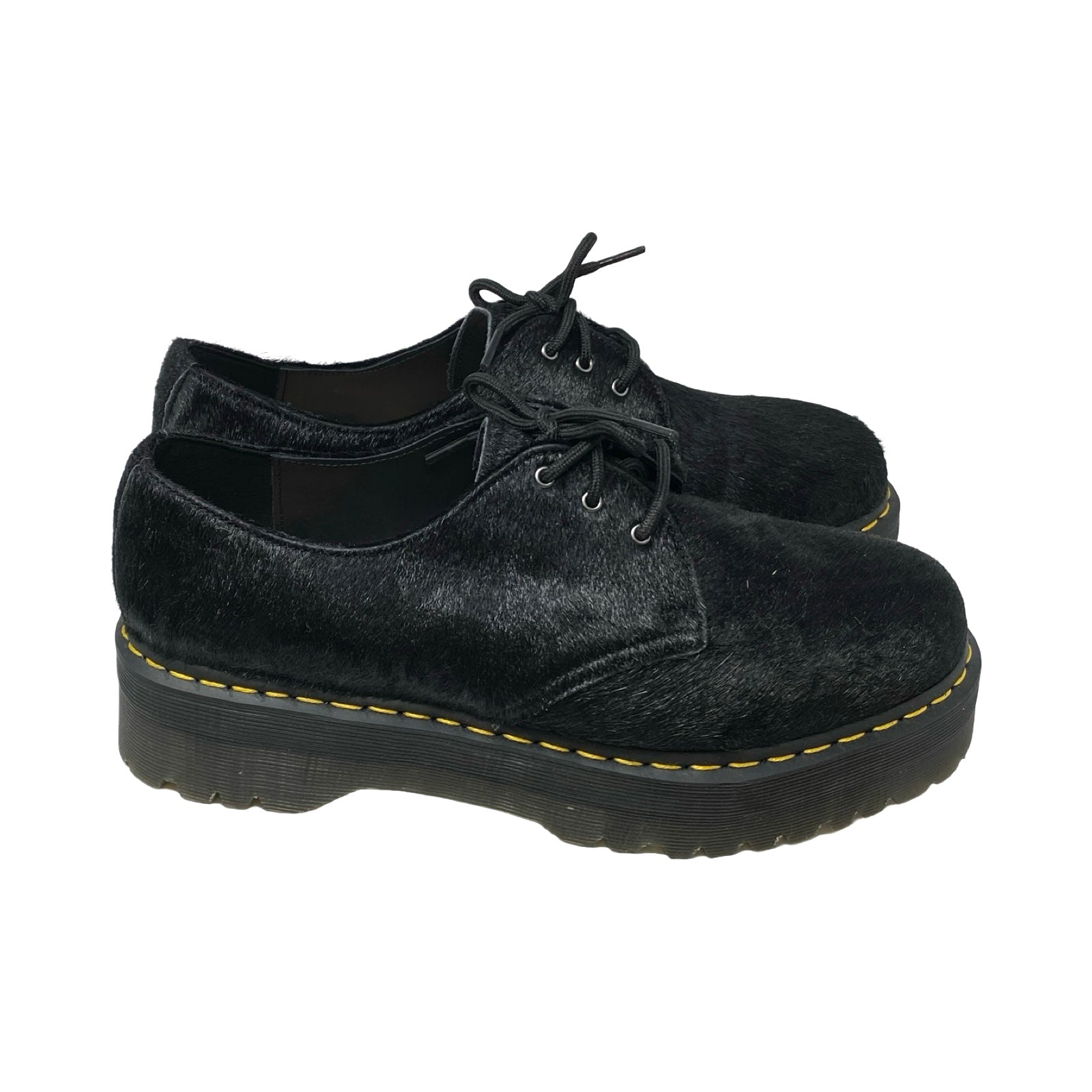 Dr. Martens 1461 Hair-On Platform Shoes