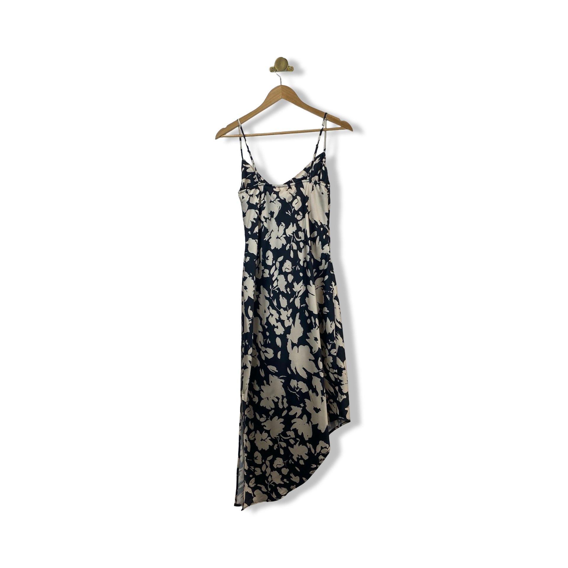 Area Stars Night Bouquet Cowl Neck Midi Slip Dress