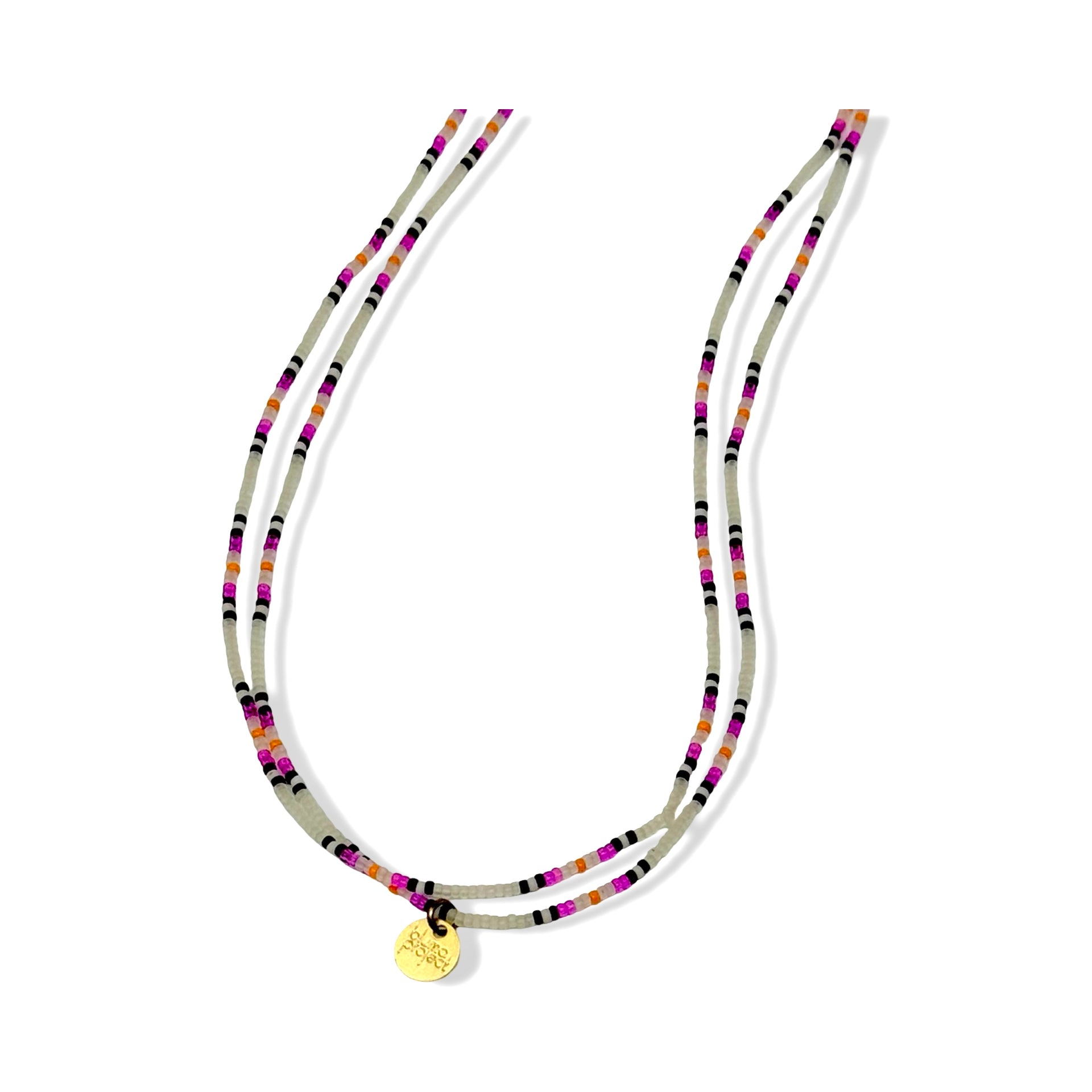 Bluma Patterned Set of 2 Beaded Choker