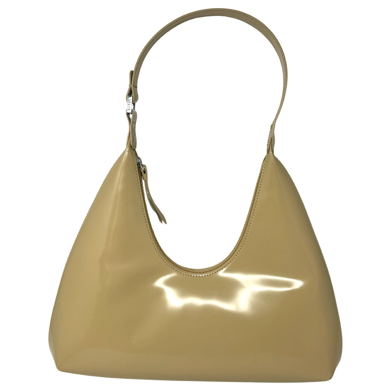 By Far Amber Kraft Semi Patent Leather Shoulder Bag-Thumbnail