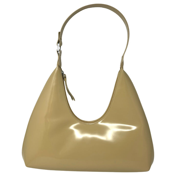 By Far Amber Kraft Semi Patent Leather Shoulder Bag-Thumbnail