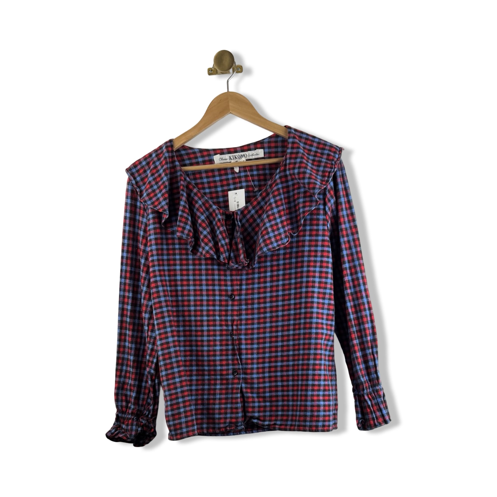 Vintage Kokomo Plaid Ruffle Top