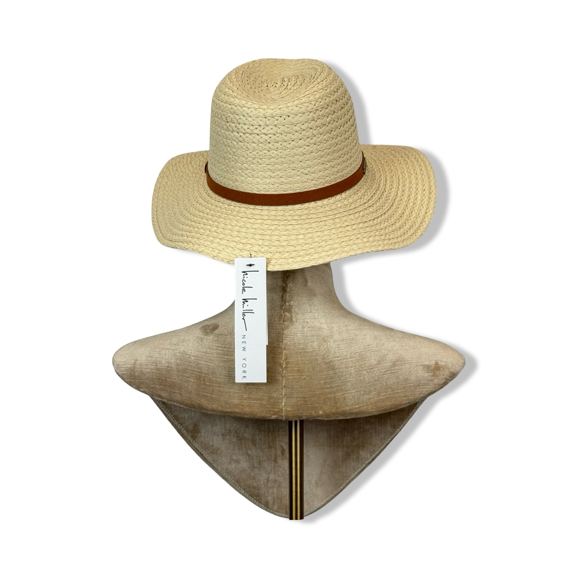 Nicole Miller Suede Hat Band Hat