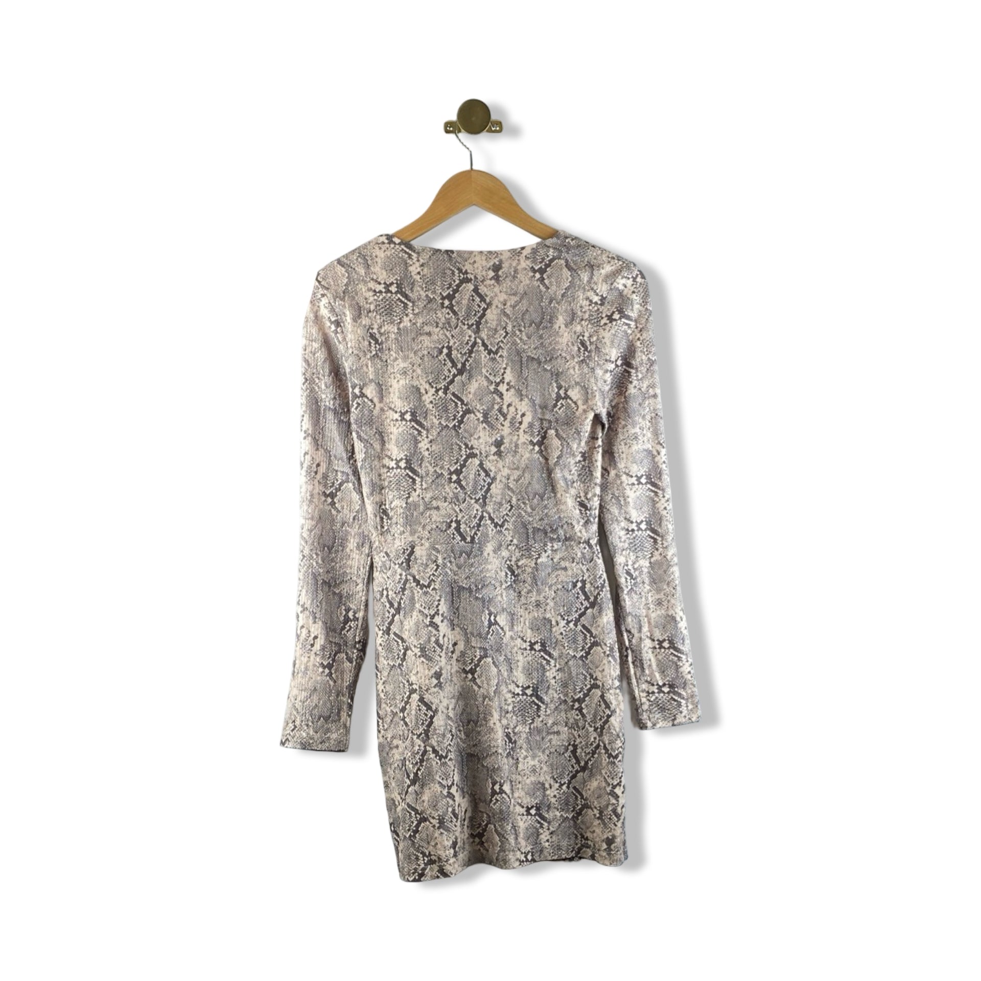 Area Stars Snake Print Wrap Dress