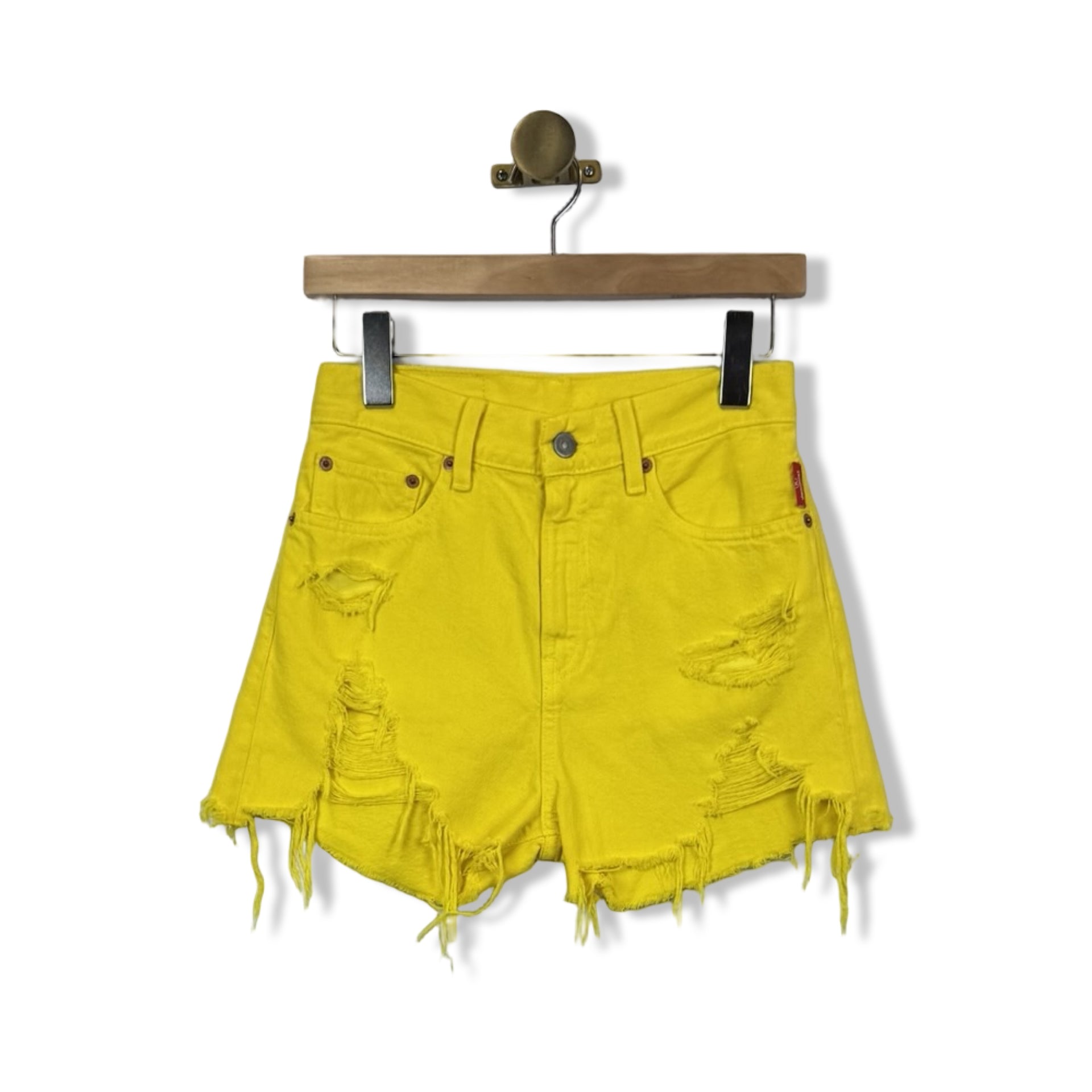 Denimist Frayed Denim Shorts