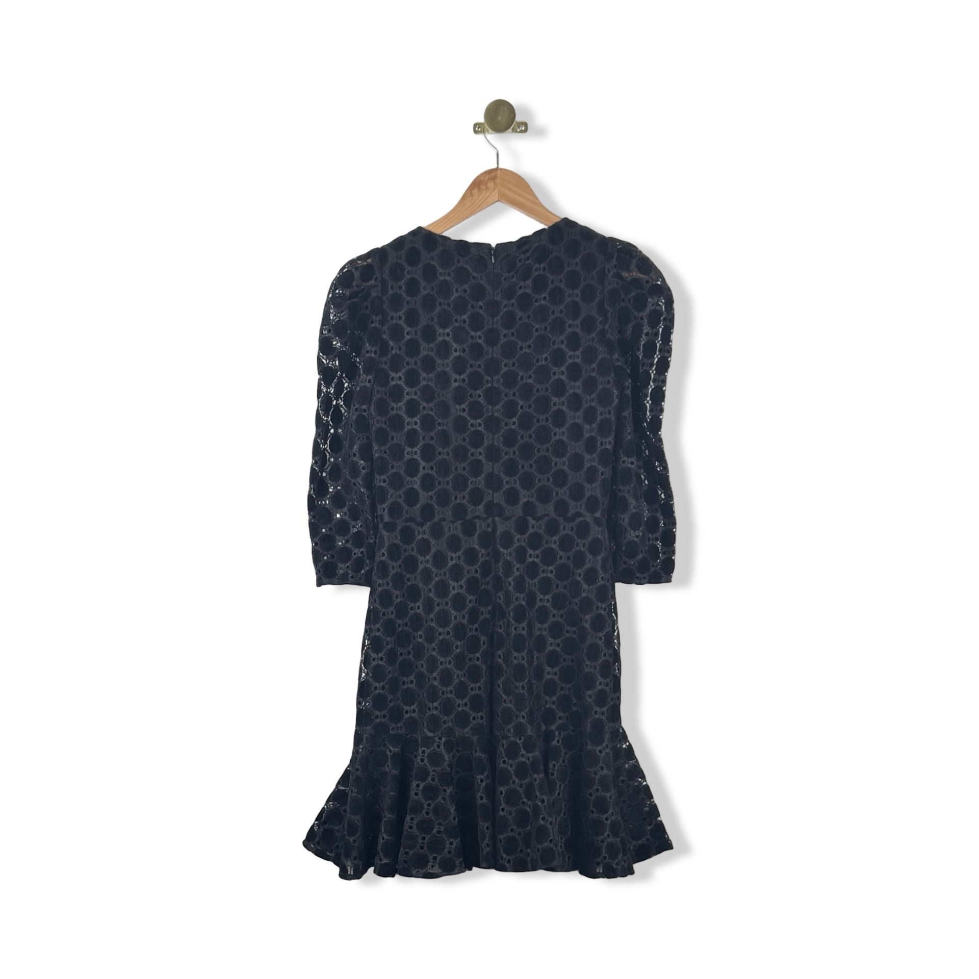Shoshanna Velvet Polka Dot Lace Dress