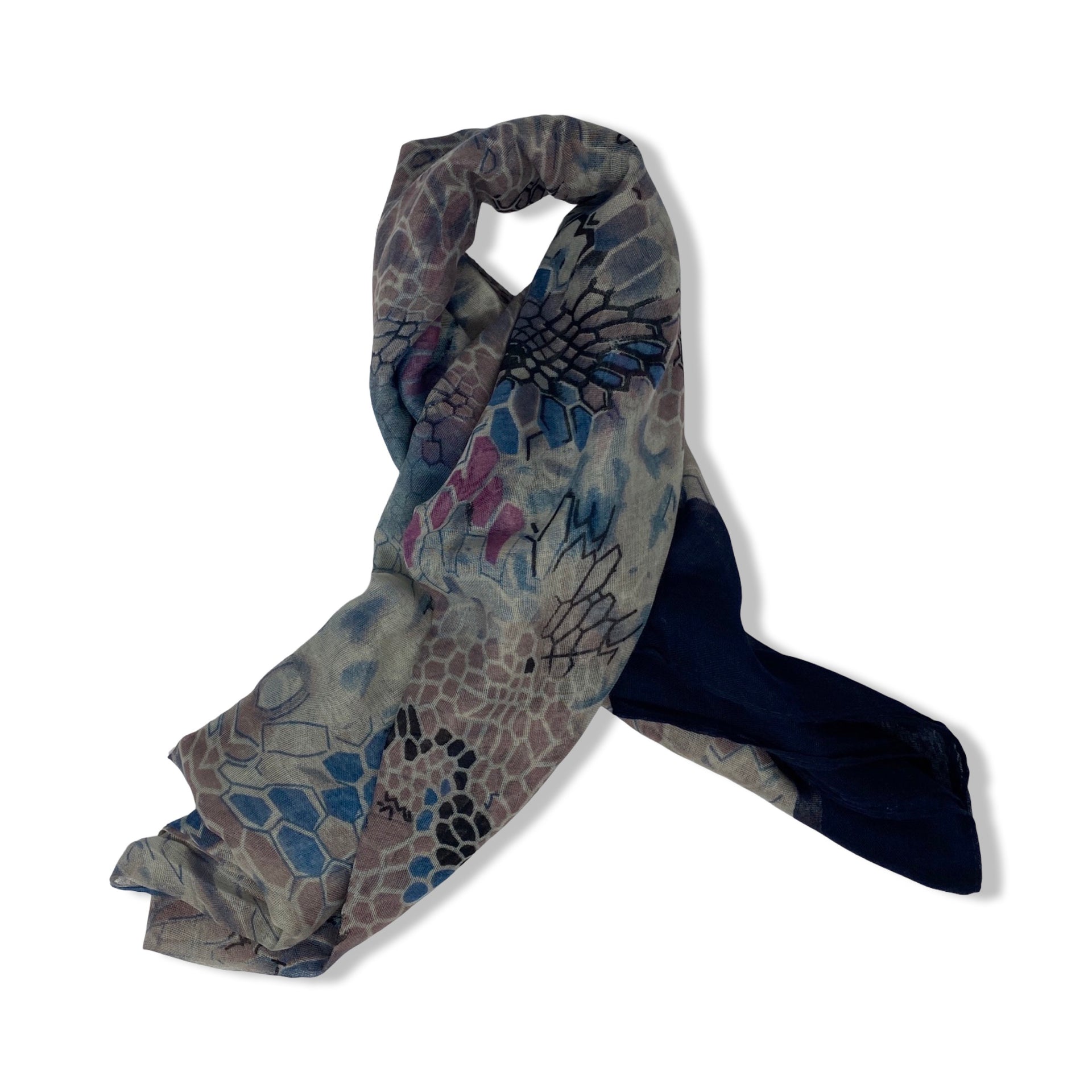 L.I.B. Geometric Floral  Scarf