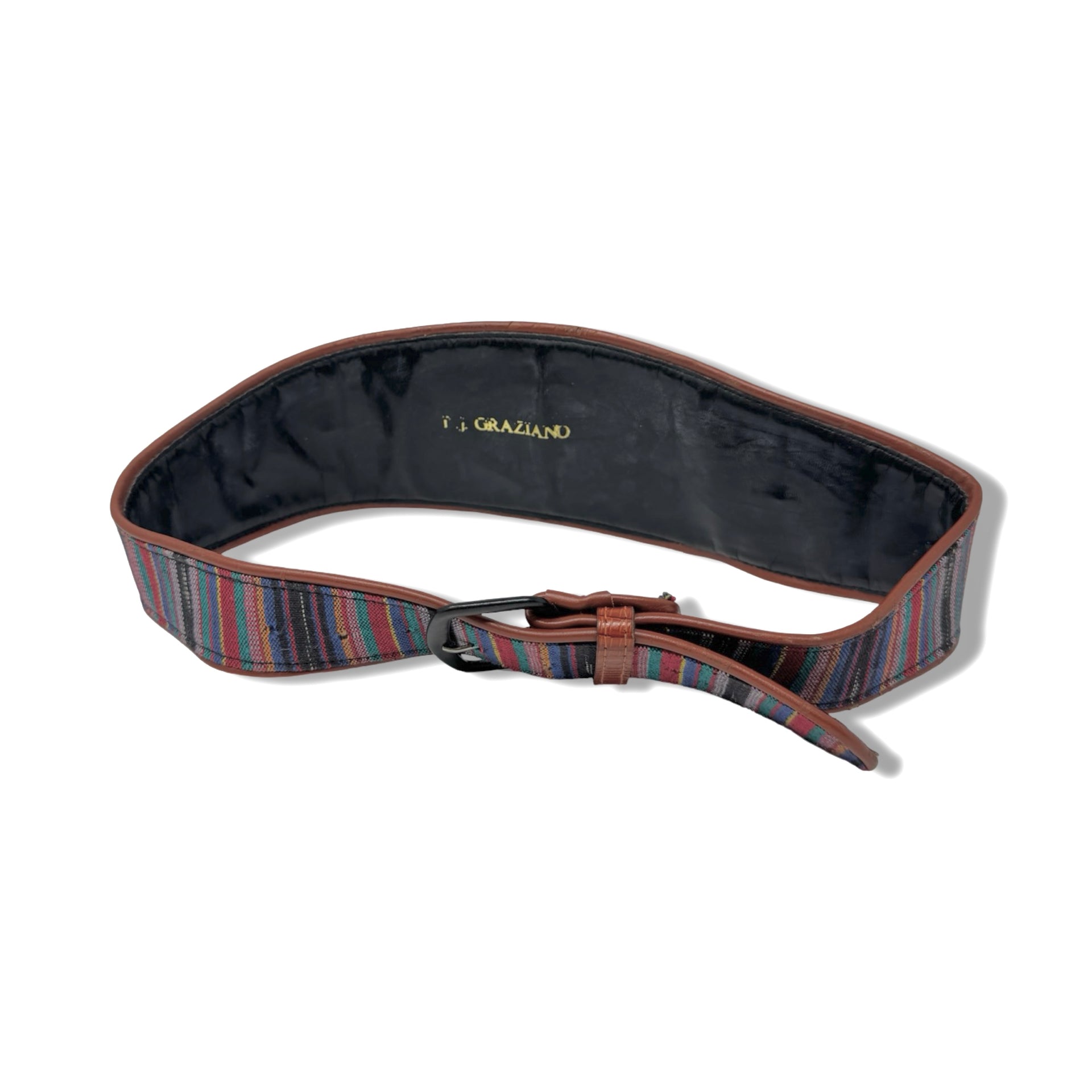 Vintage R.J. Graziano Multi-Stripe Concho Belt