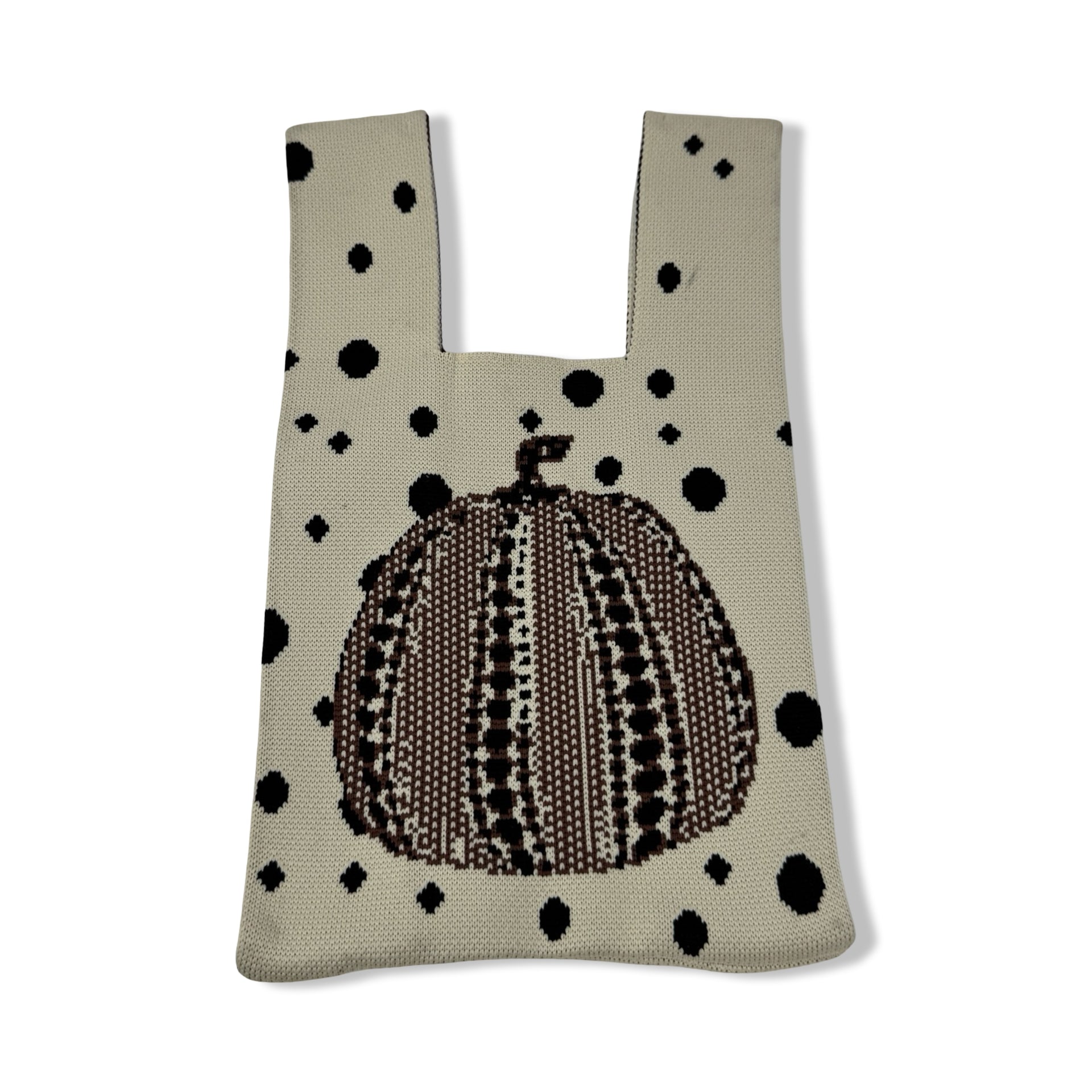 Pumpkin Knitted Small Tote Bag