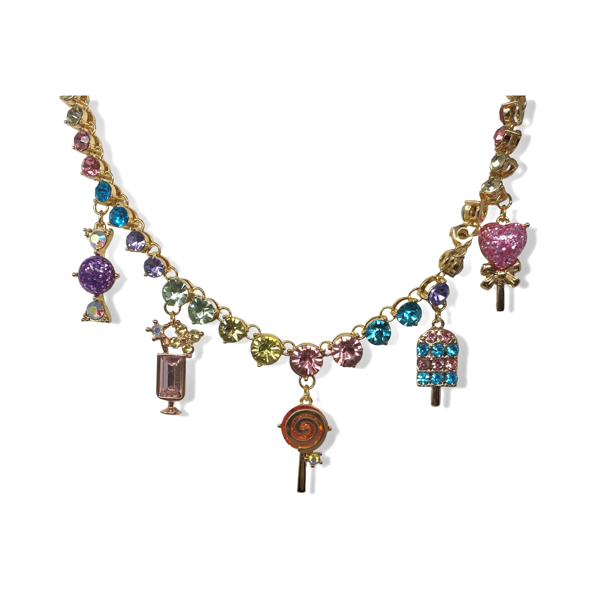 Betsey Johnson Candy Charm Bib Necklace