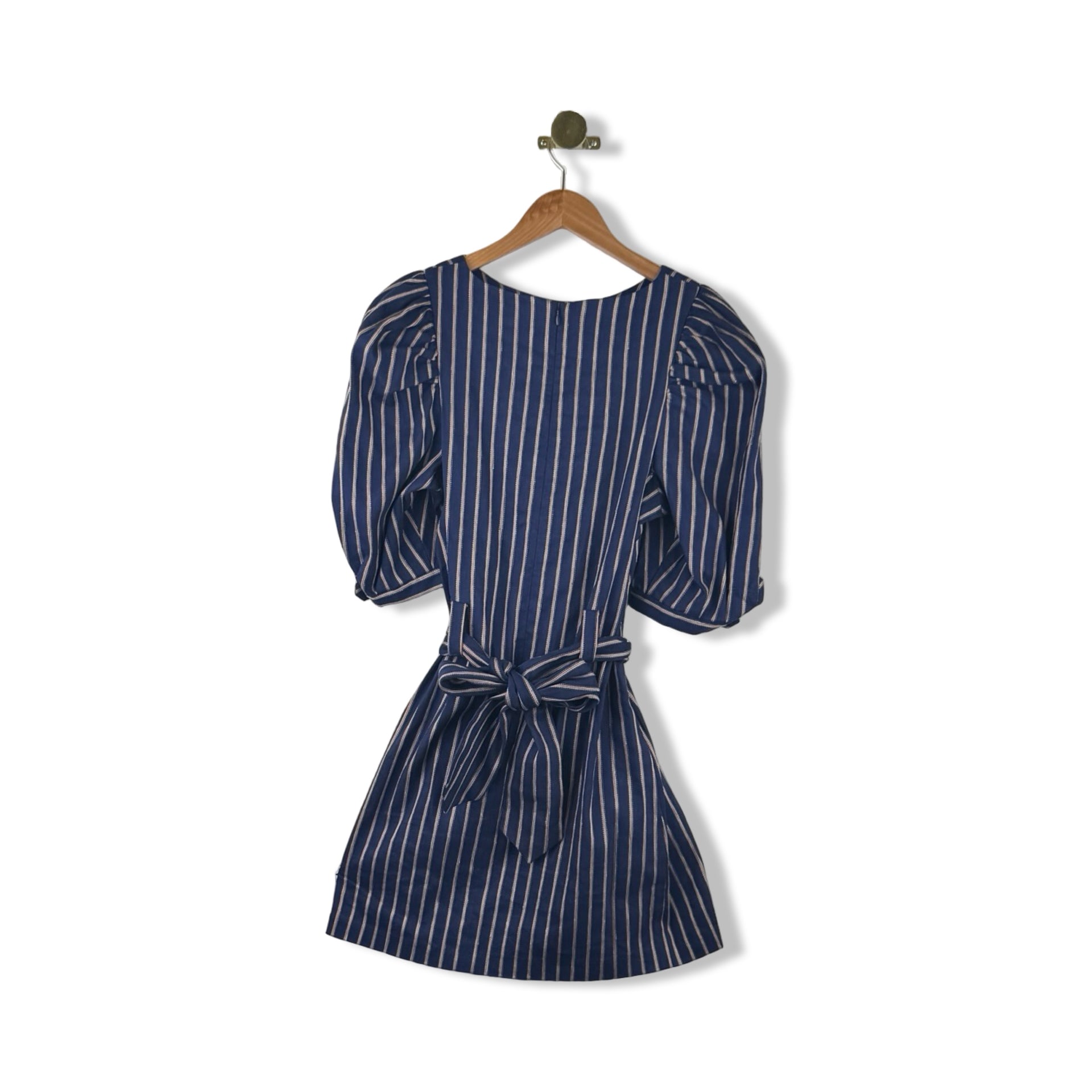 Shoshanna Striped Puff Sleeve Dress