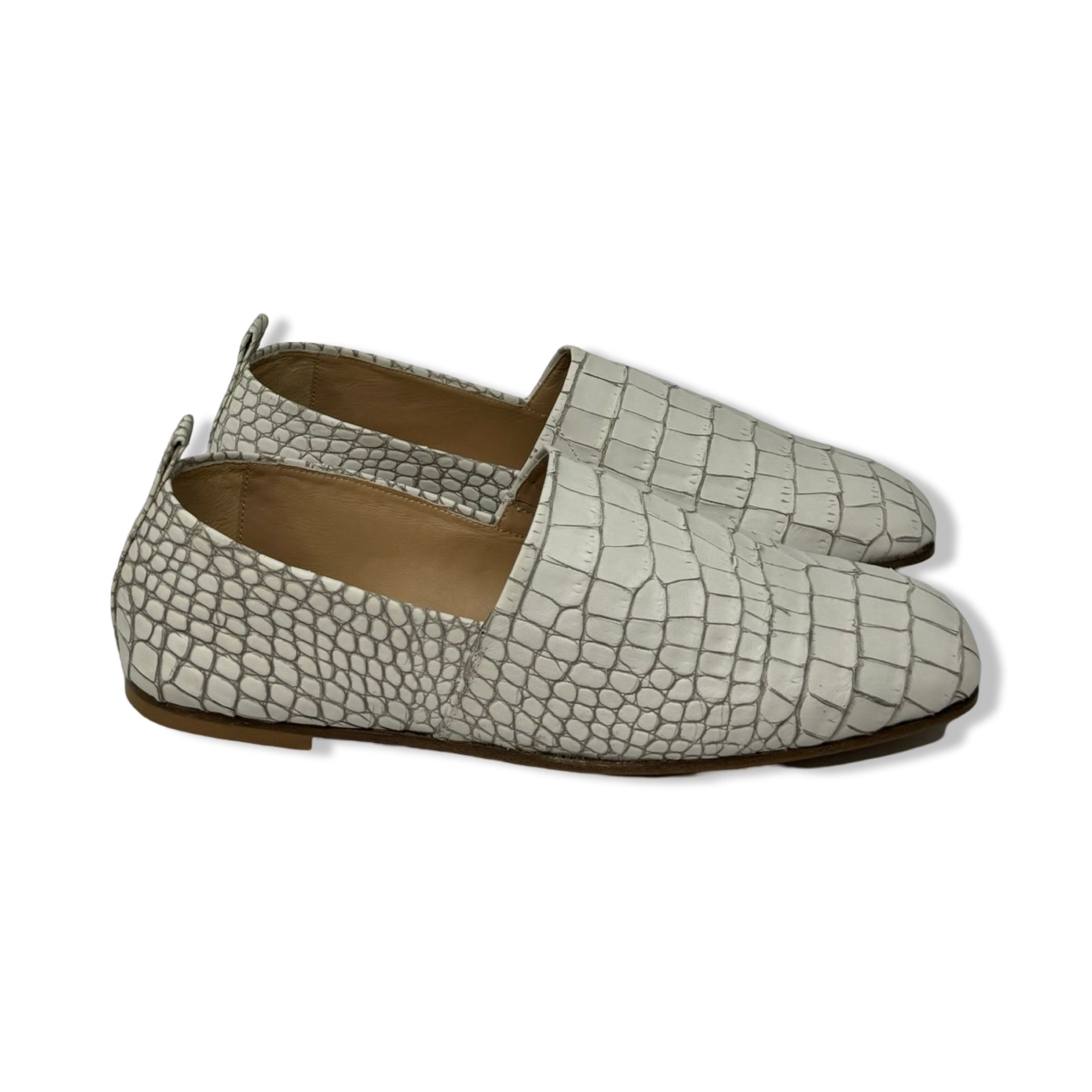 Emme Parsons Embossed Leather Slip-On Loafers