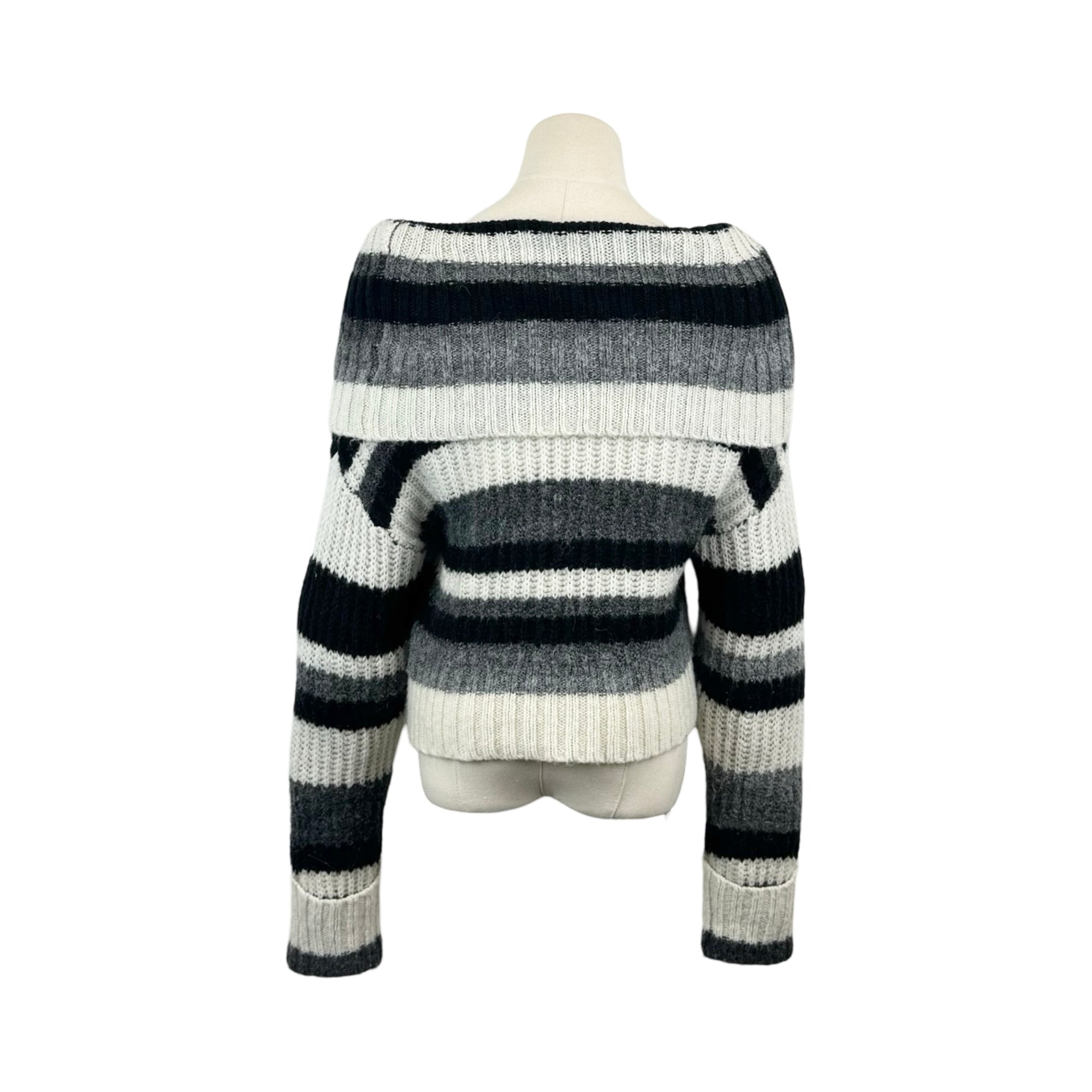 Anthropologie Striped Cowl Neck Sweater