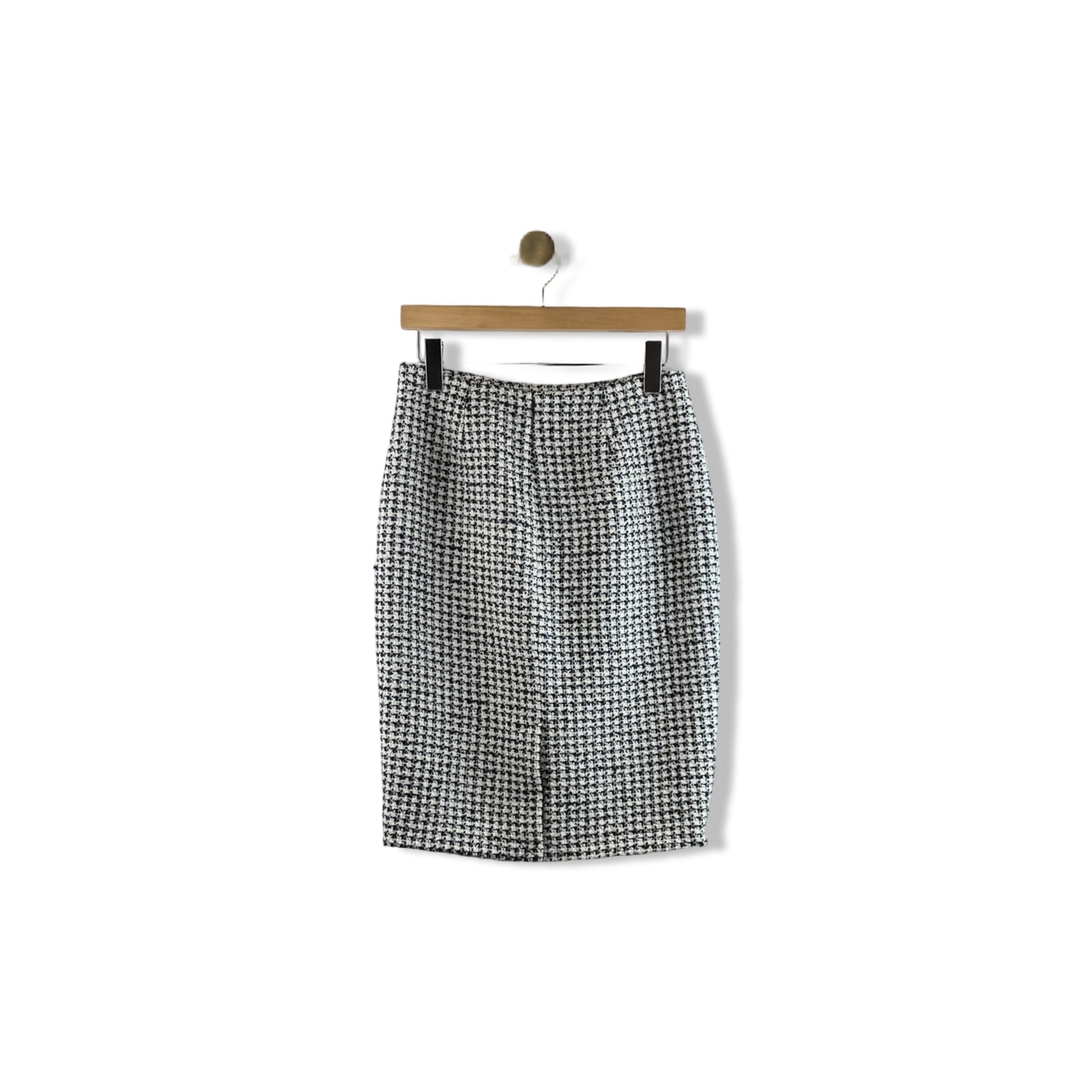 Brooks Brothers Knit Houndstooth Midi Skirt