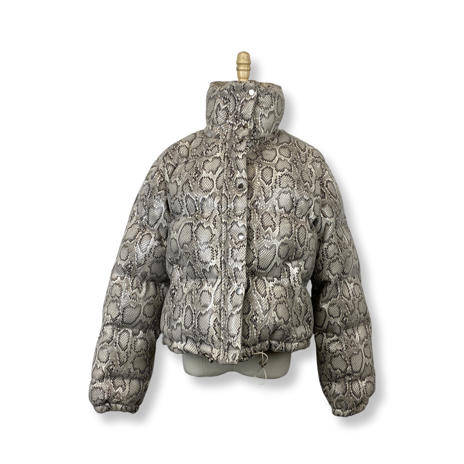 En Saison Python Print Puffer Jacket