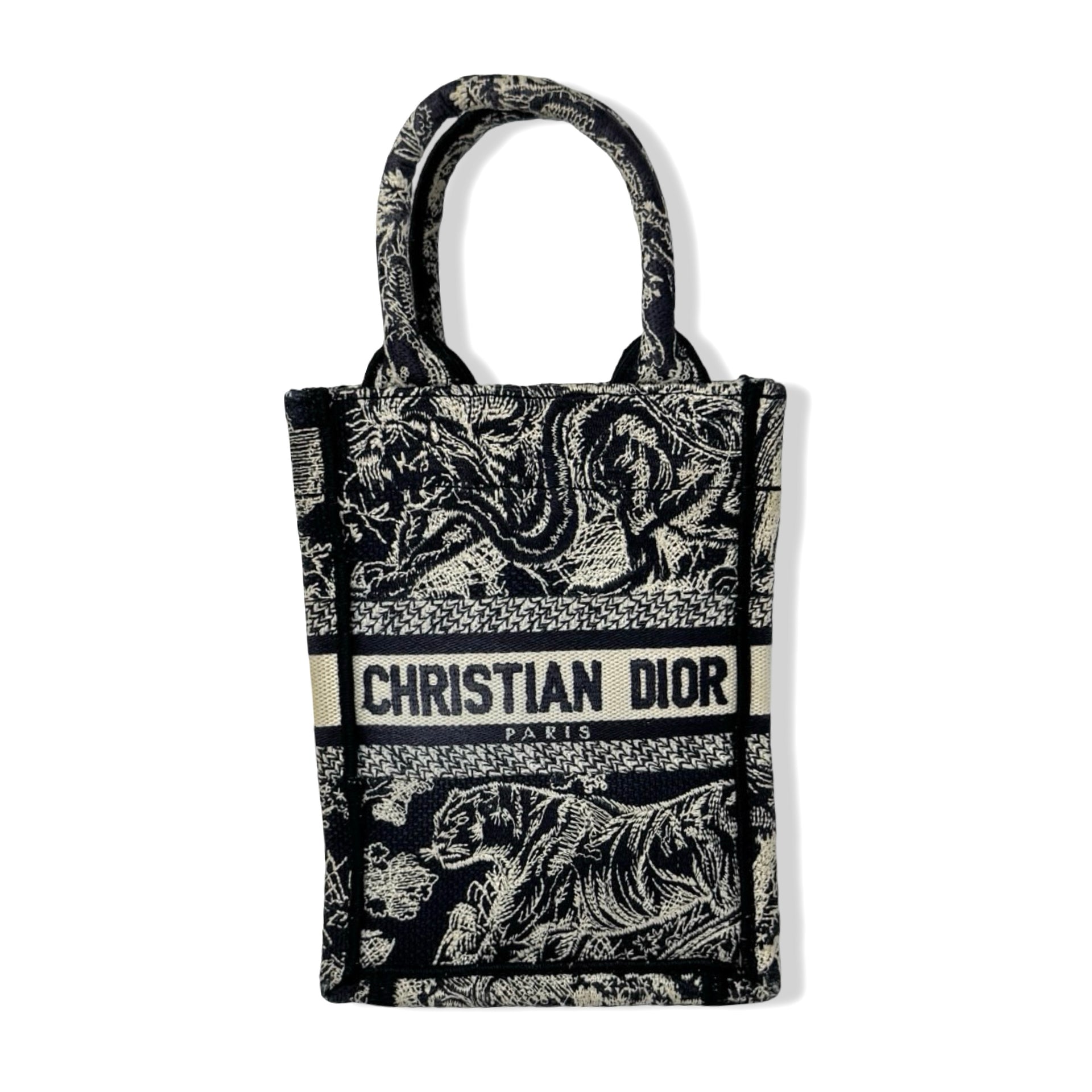 Christian Dior Toile de Jouy Mini Book Tote Phone Bag