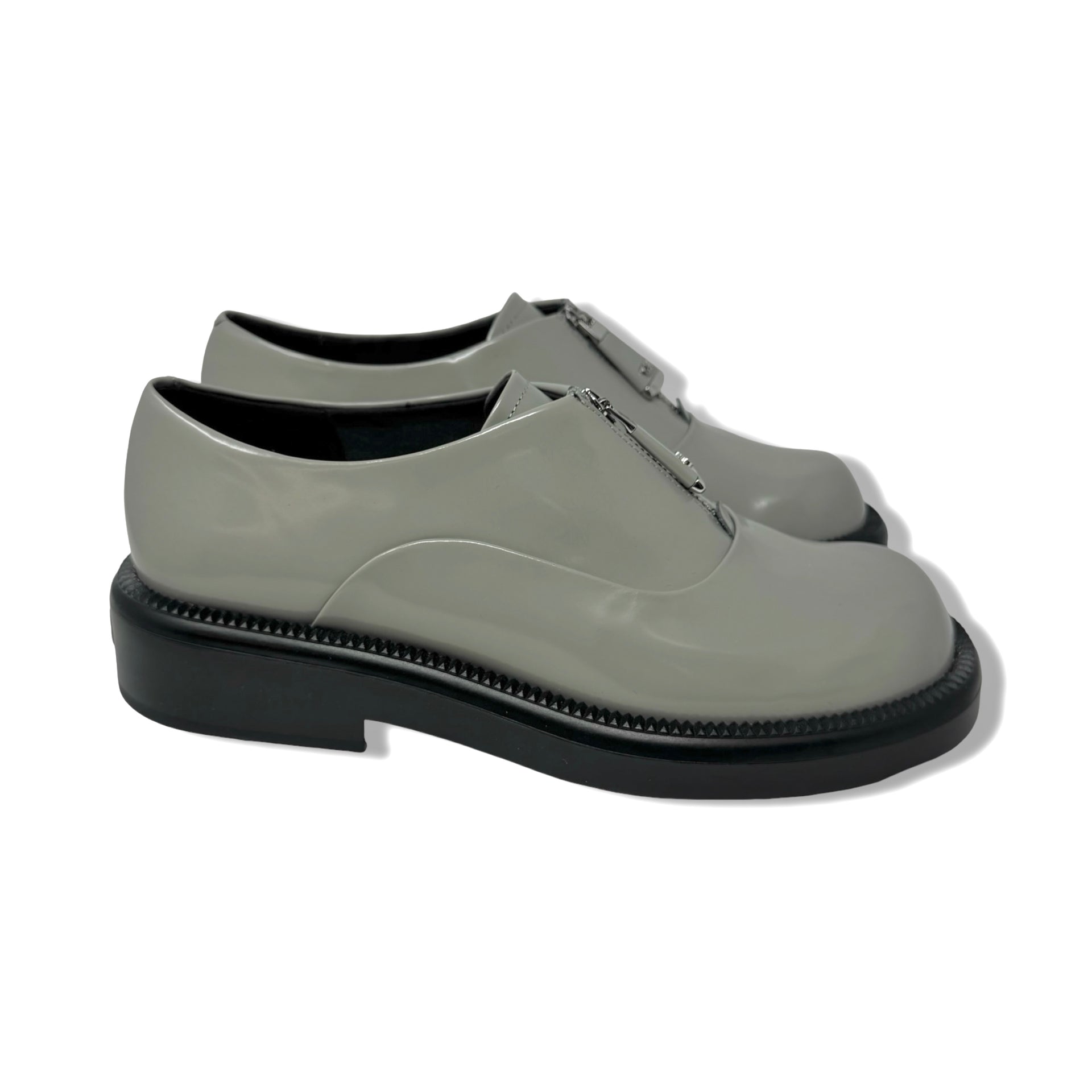 Charles & Keith Nina Leather Zip-Up Loafer