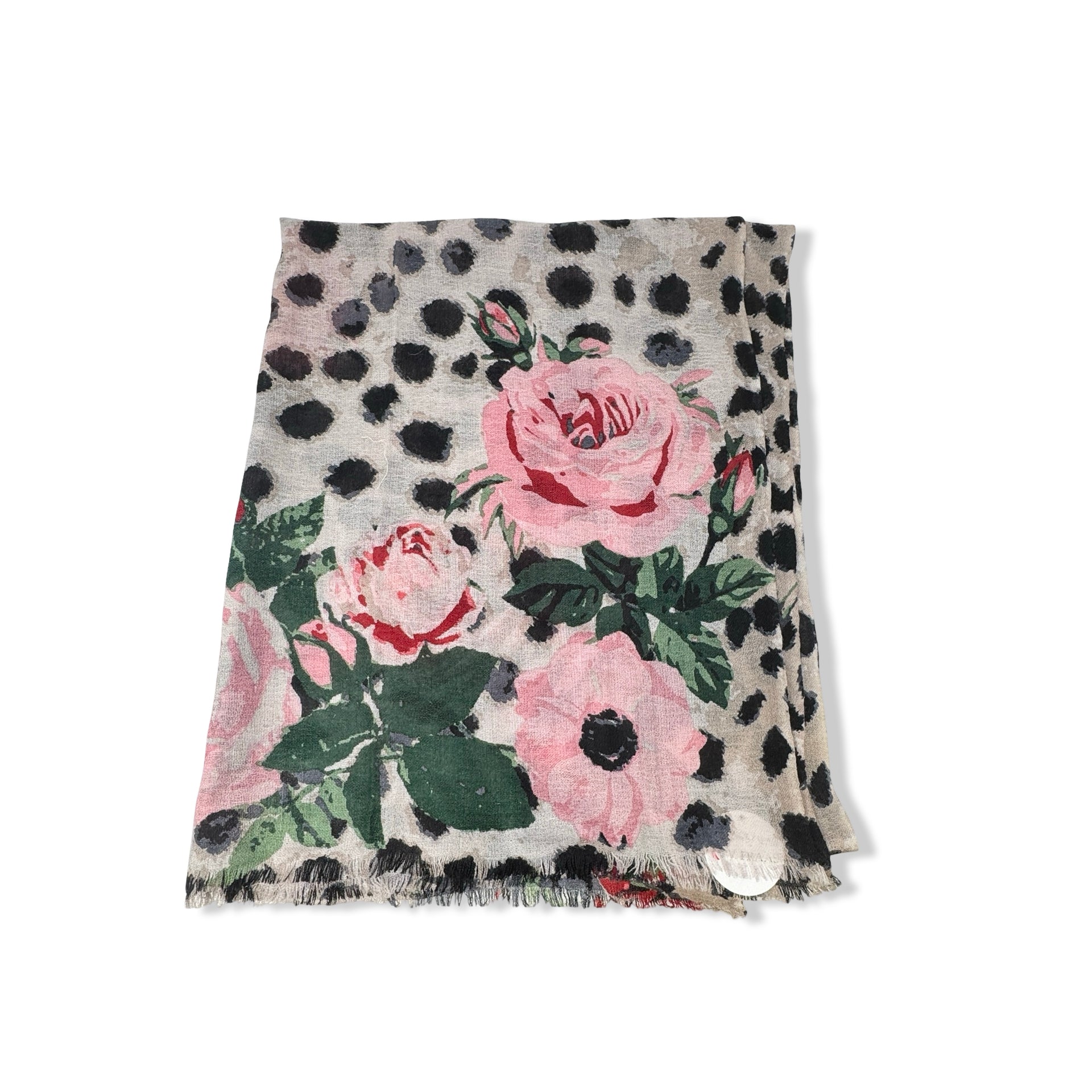 Cheetah Rose Print Scarf