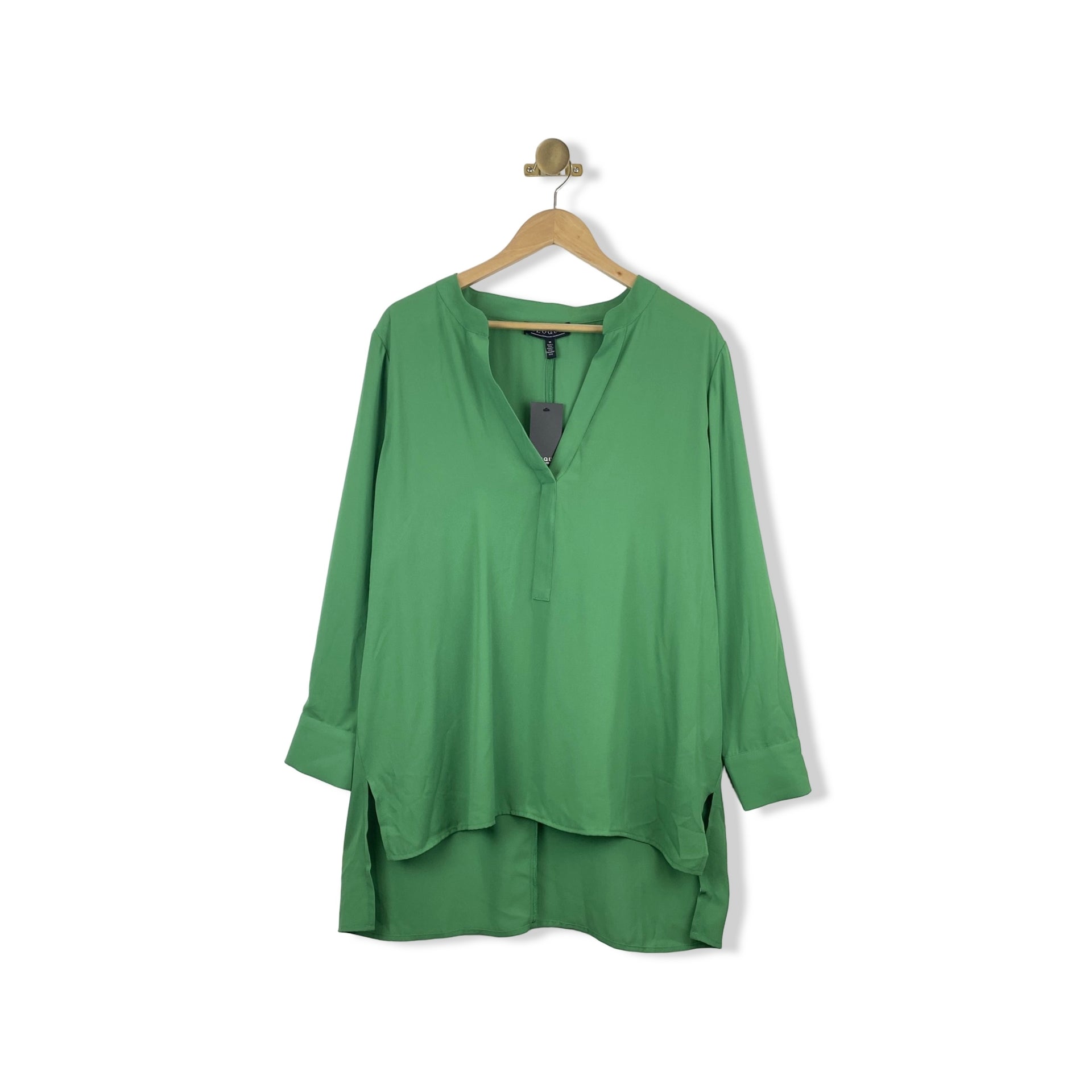 Eloquii Sheer High Low Shirt