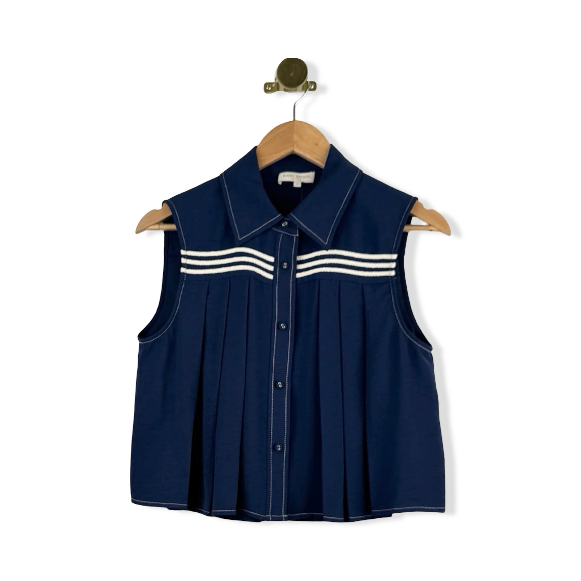 Ramy Brook Pleated Button Down Top