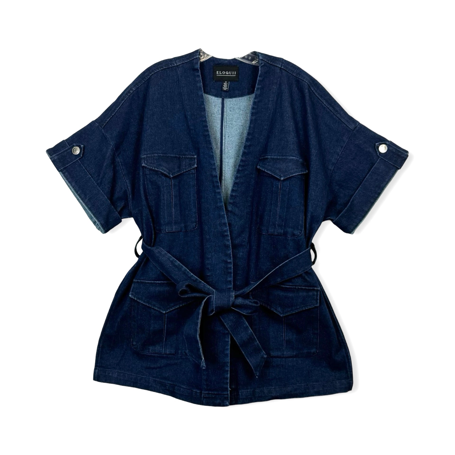 Eloquii Patch Pocket Denim Jacket