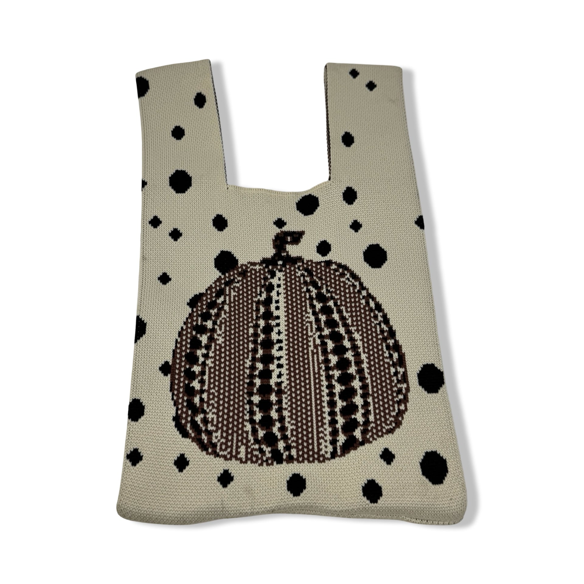 Pumpkin Knitted Small Tote Bag
