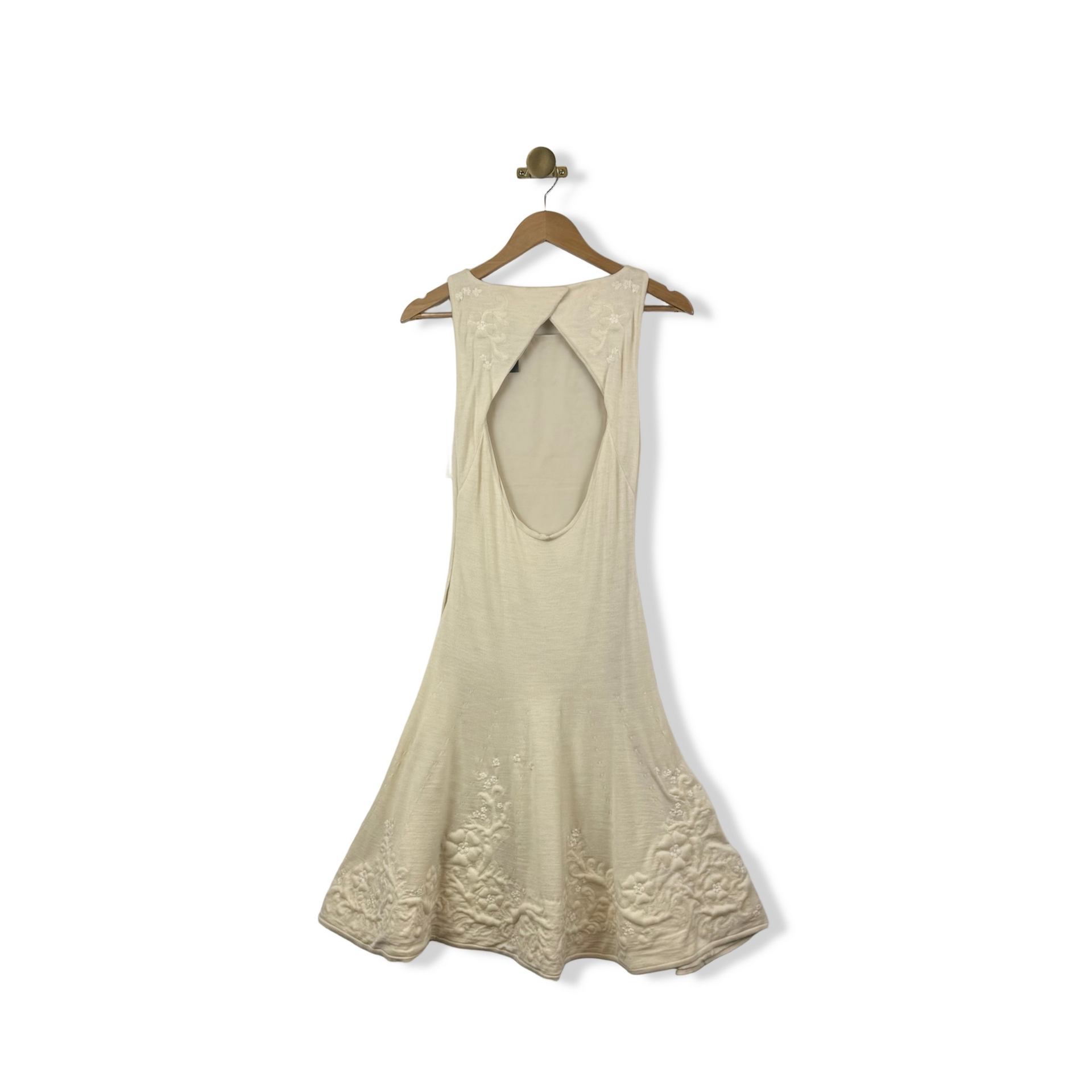 Zac Posen Quilting Ivory Dress