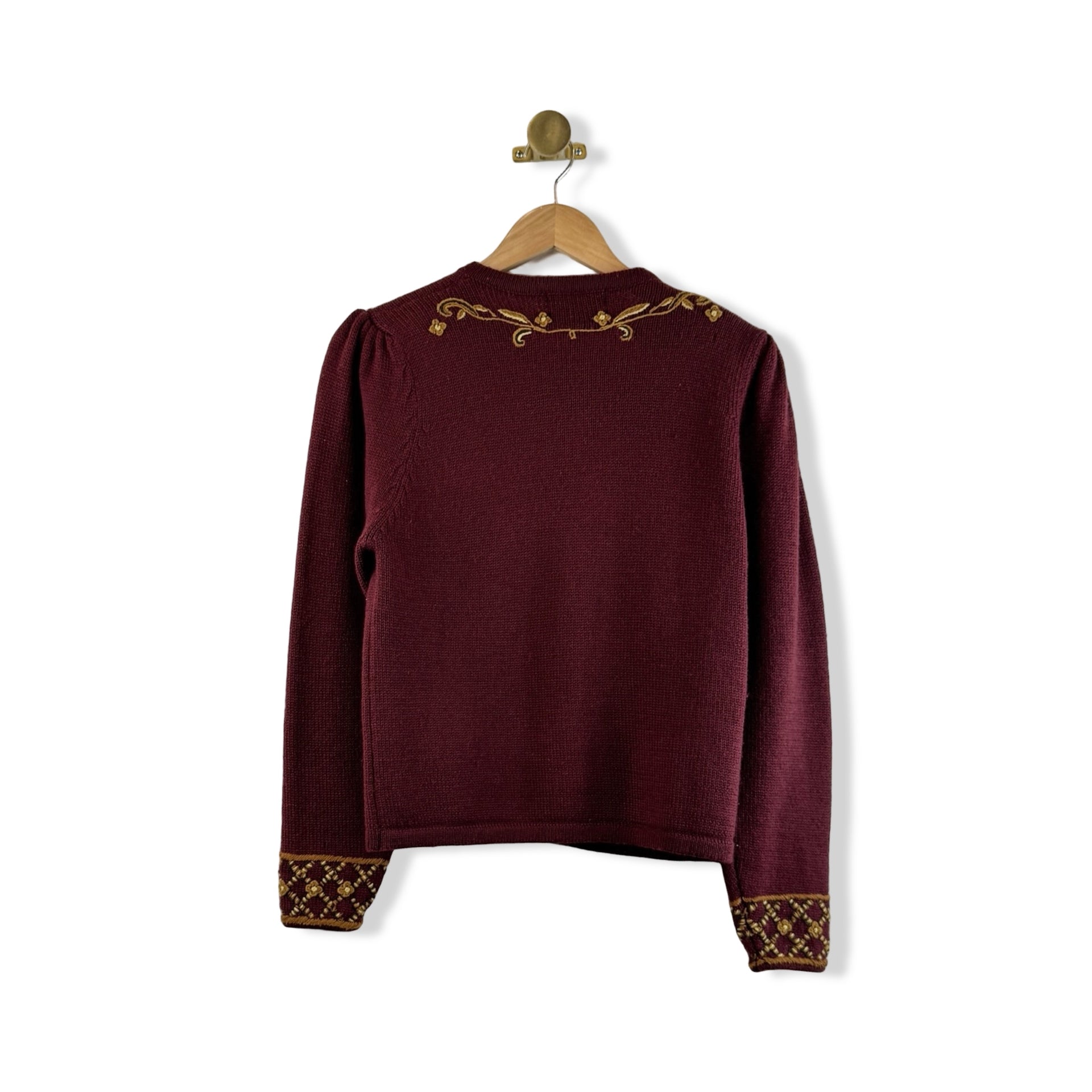 Herman Geist Embroidered Wool Cardigan