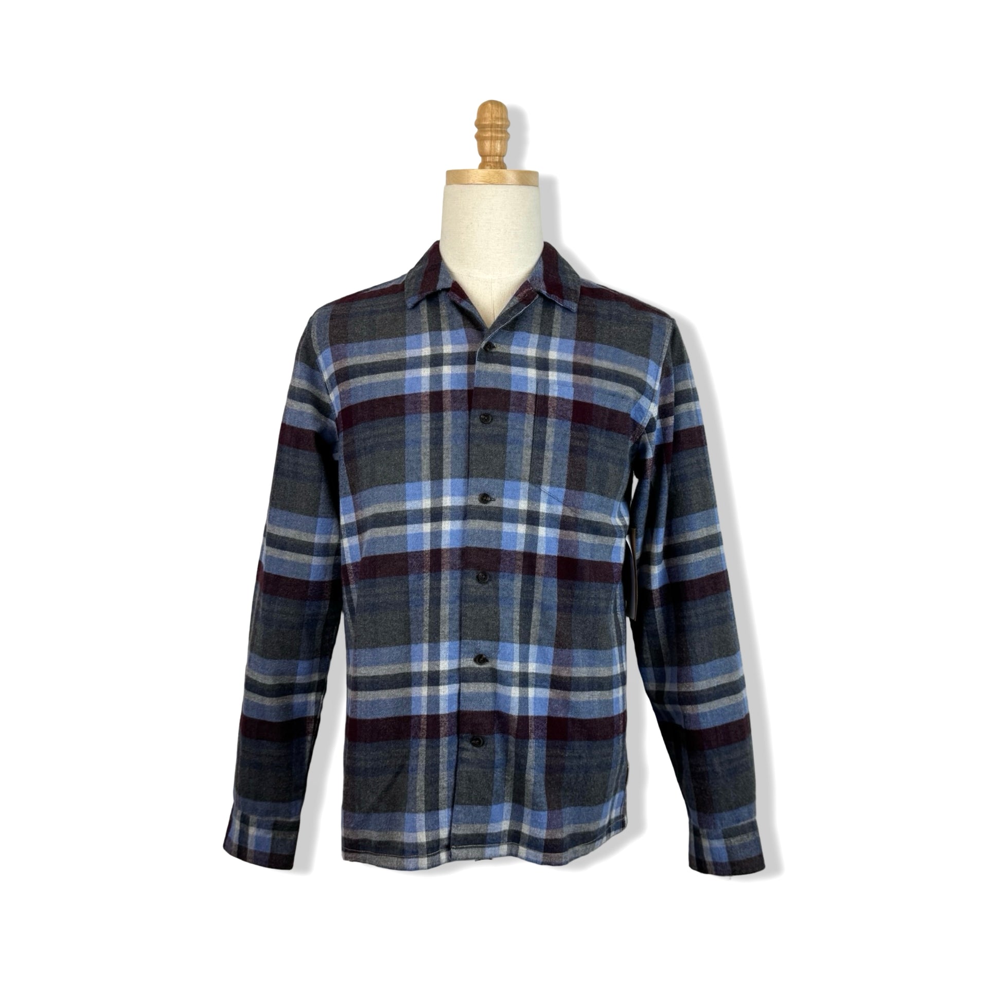 Surfside Supply Plaid Long Sleeve Camp Collar Shirt