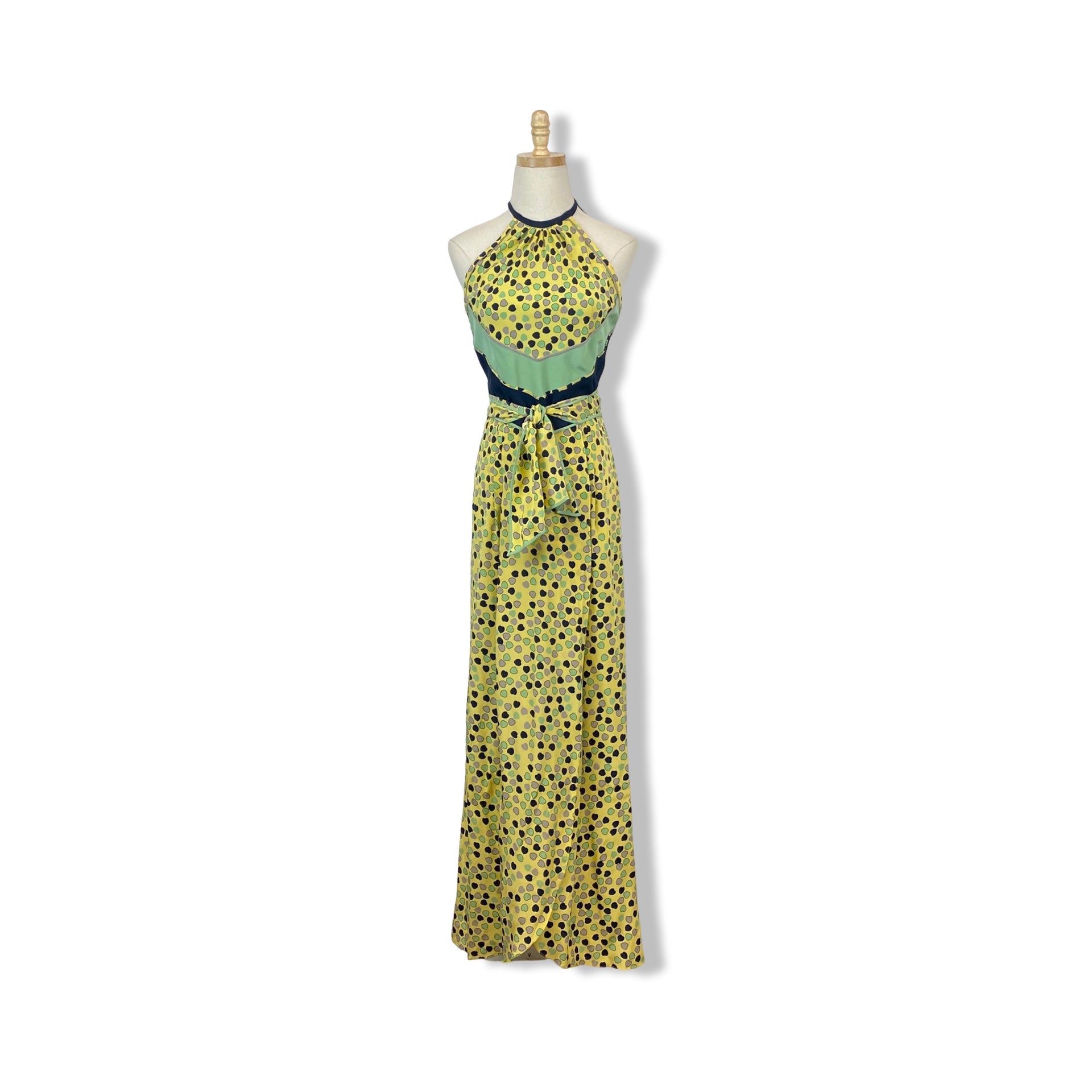 Zac Posen Z Spoke Long Halter Dress