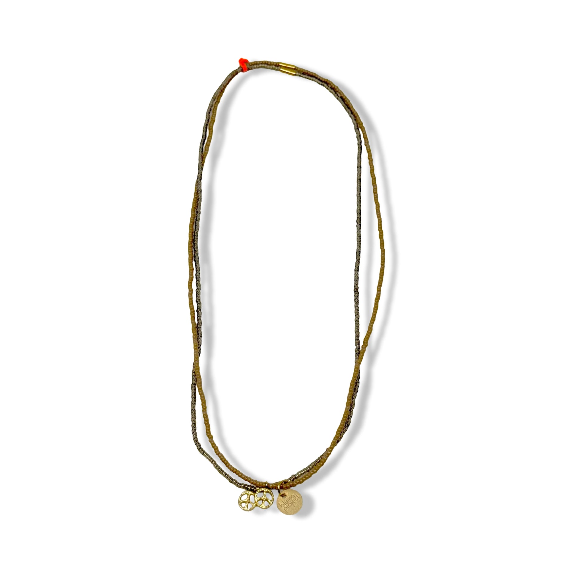 Bluma Project Peace Out Neutral Beaded Choker Set