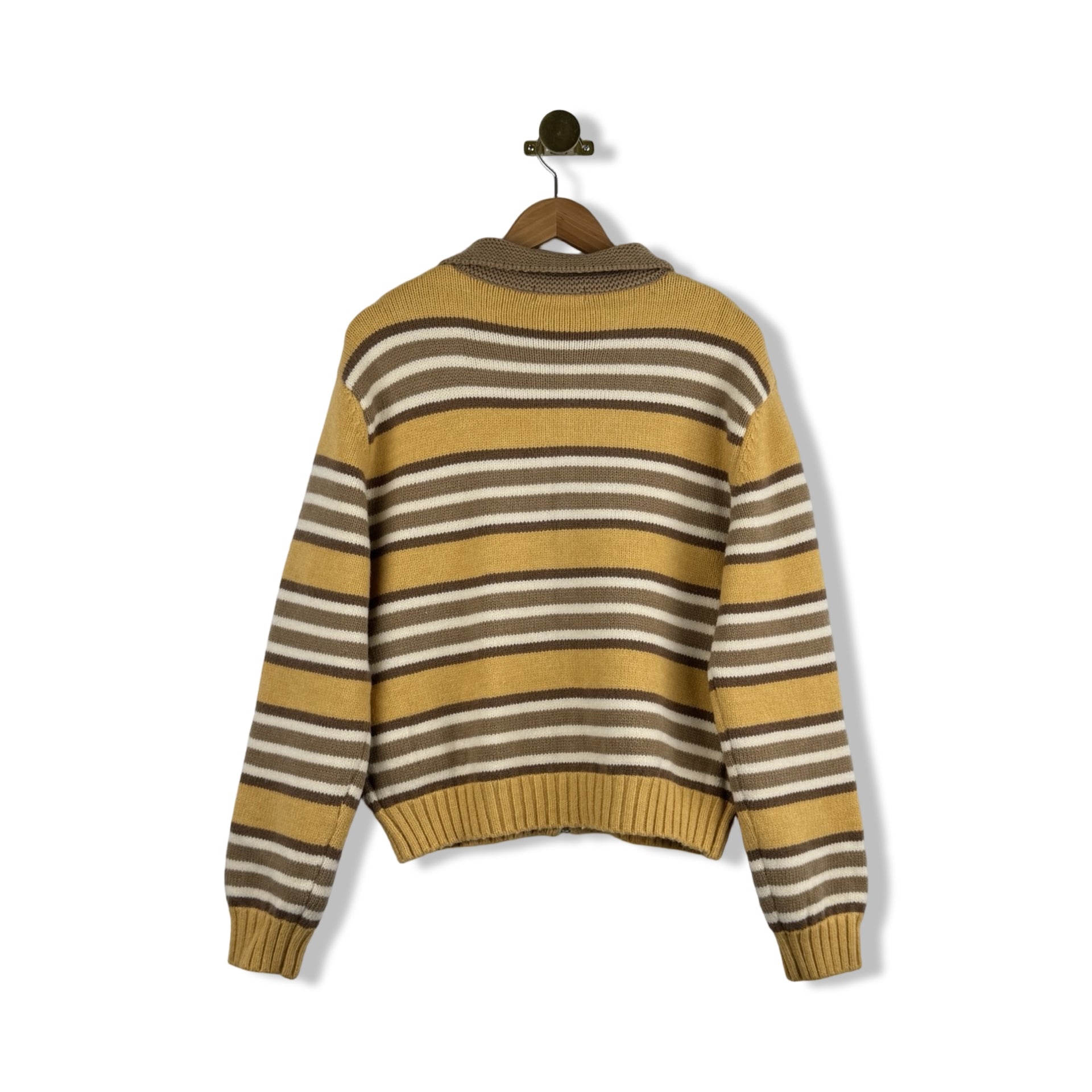 Raisonnel Striped Zip Up Cardigan