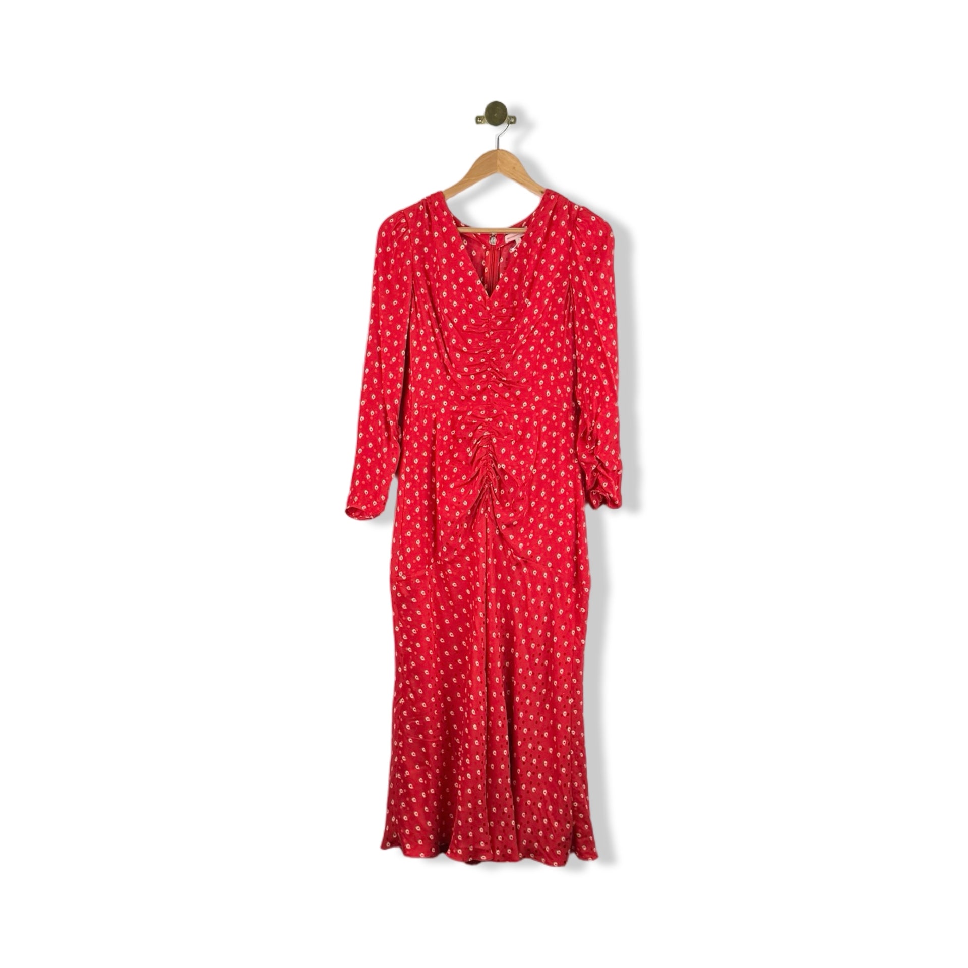 Rebecca Taylor Patterned Ruched Maxi Dress