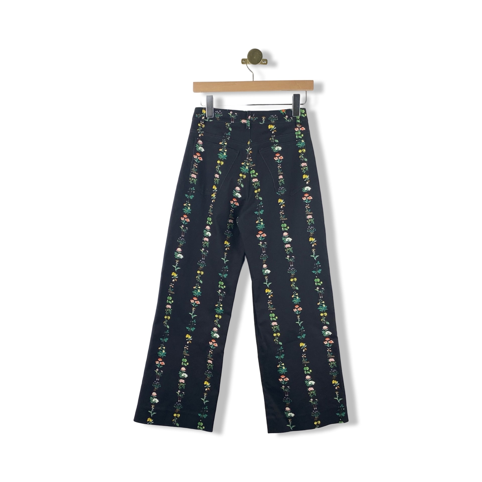 Adam Lippes Alessia Floral Print Wide Leg Pants