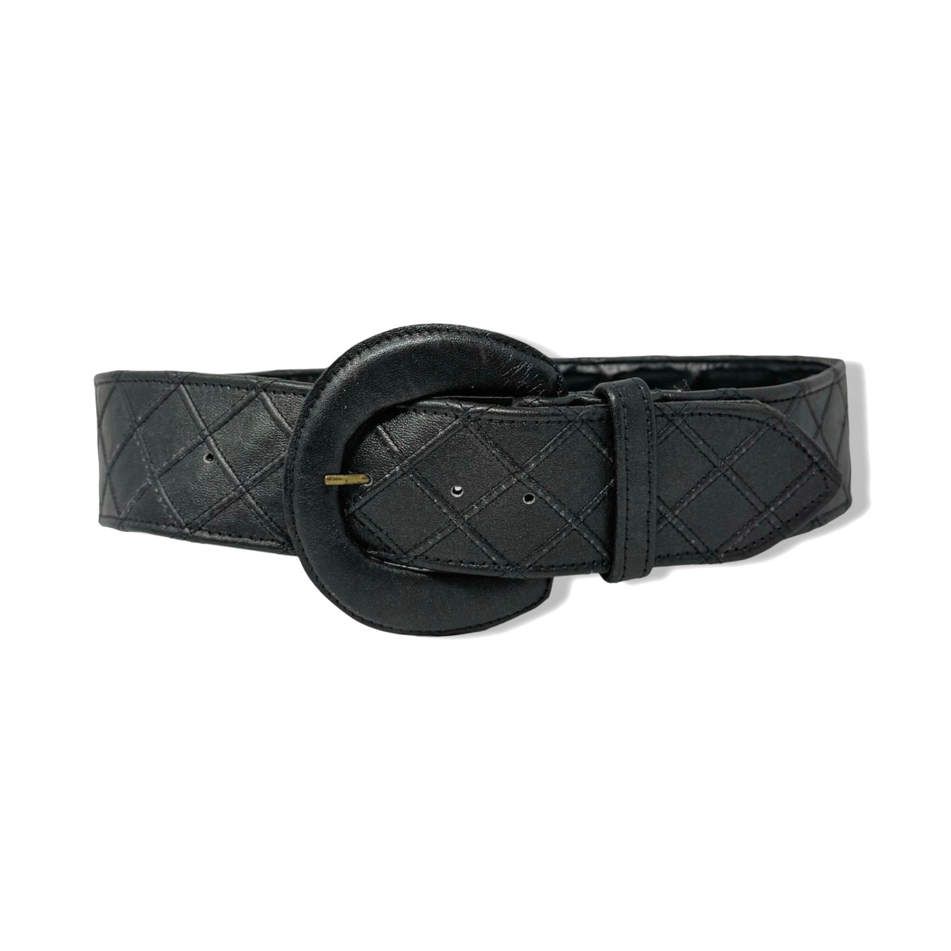 Vintage R.J. Graziano Diamond Print Belt