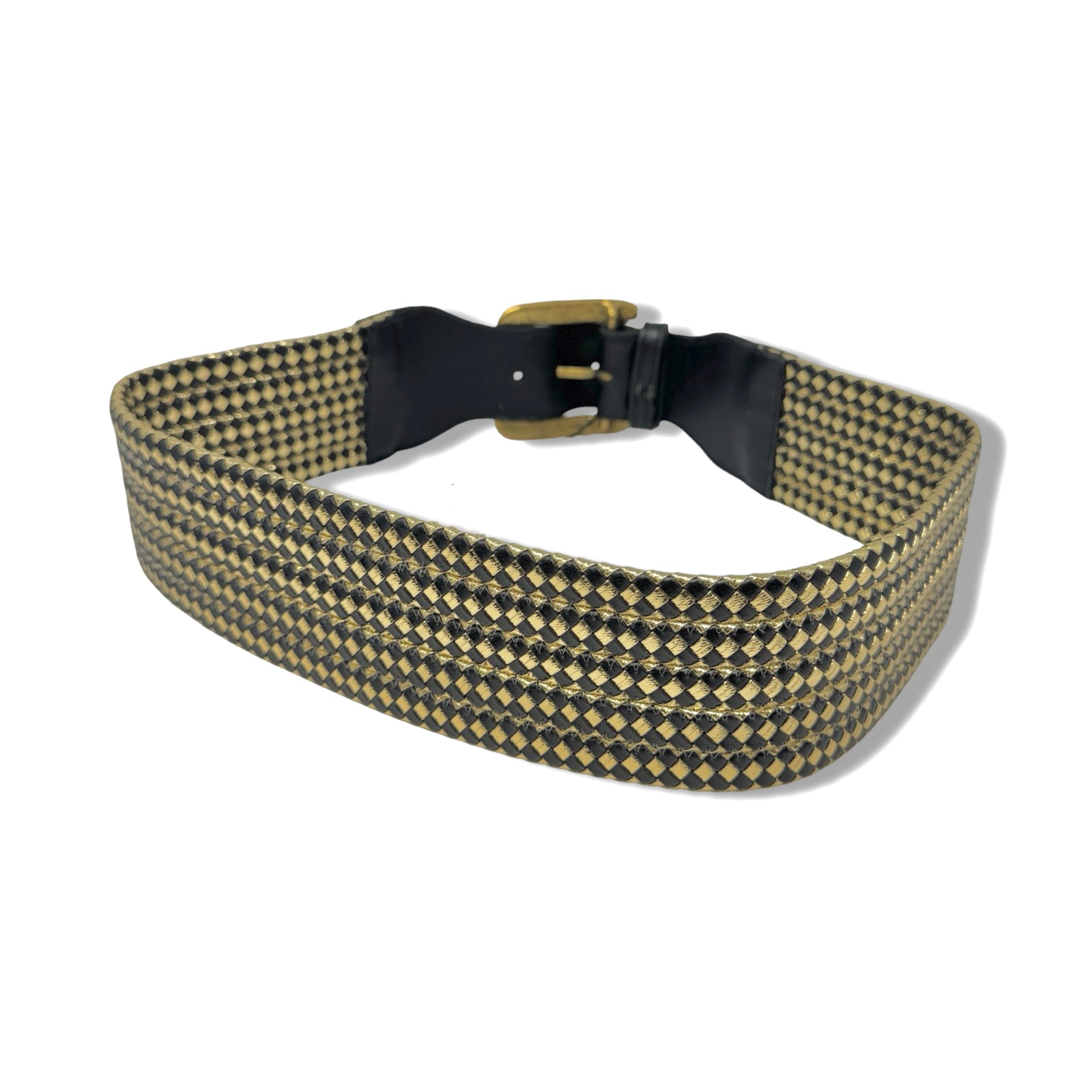 Vintage R.J. Graziano Woven Foil Belt
