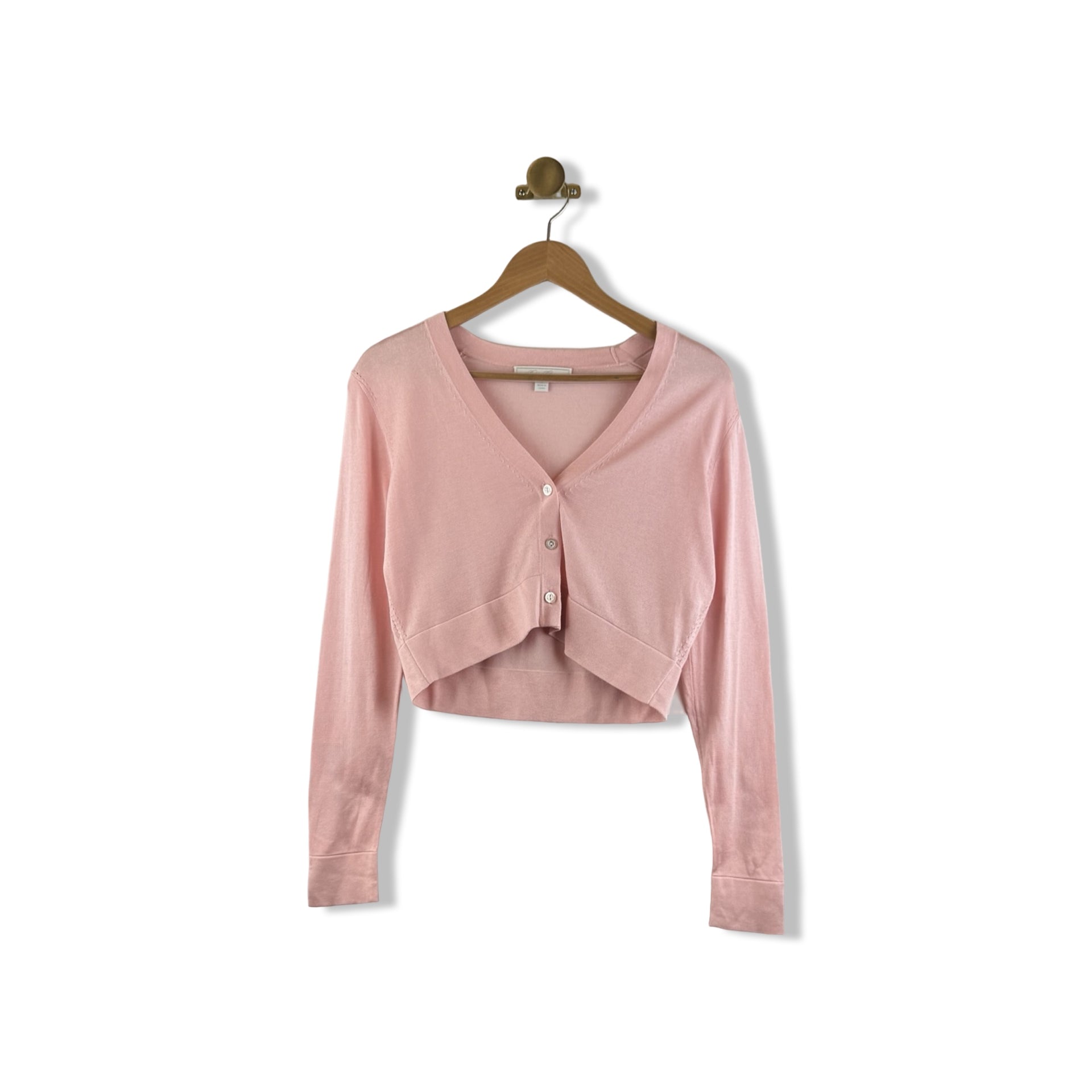 Brooks Brothers Sheer Cropped Cardigan