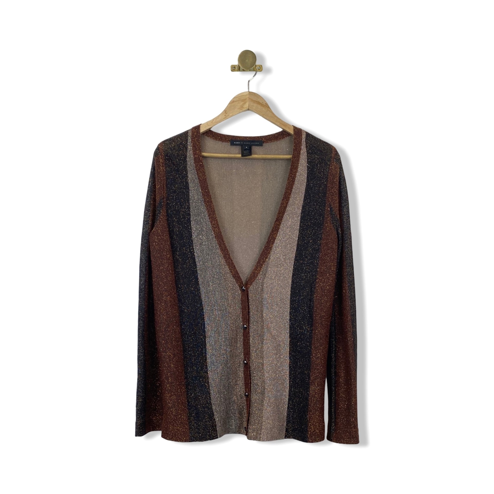 Marc by Marc Jacobs Metallic Striped Cardigan