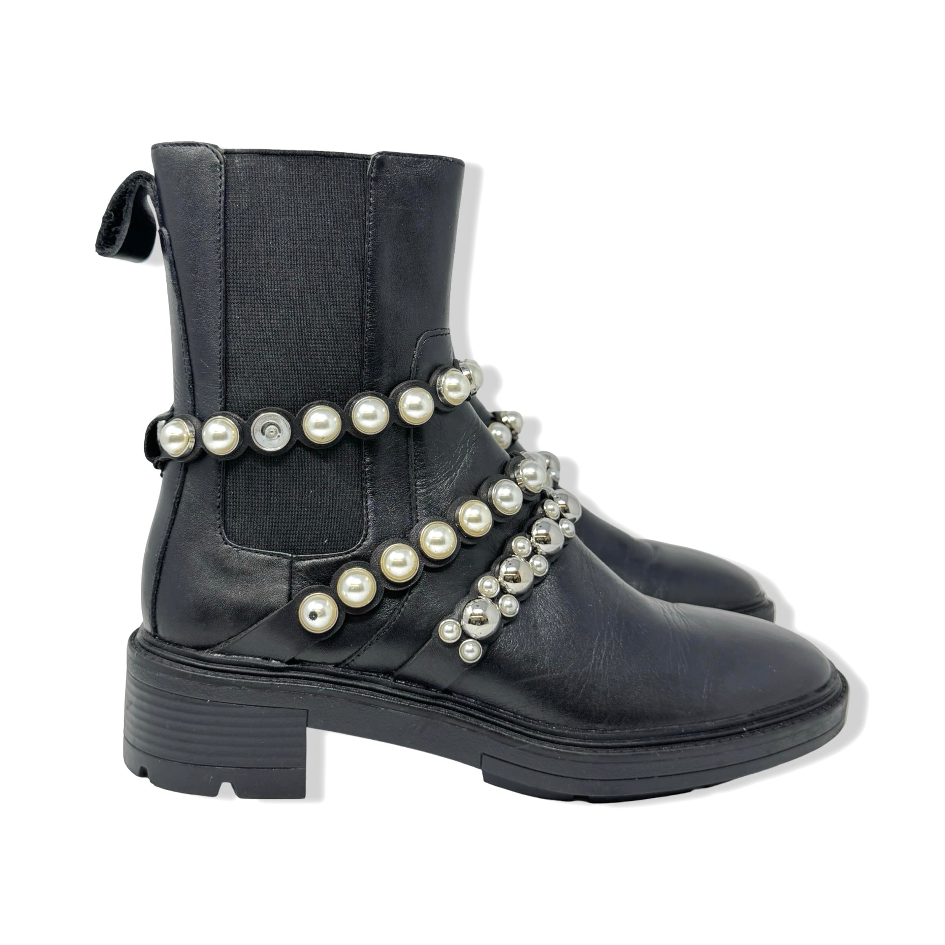 Zara Pearl Embellished Chelsea Boot