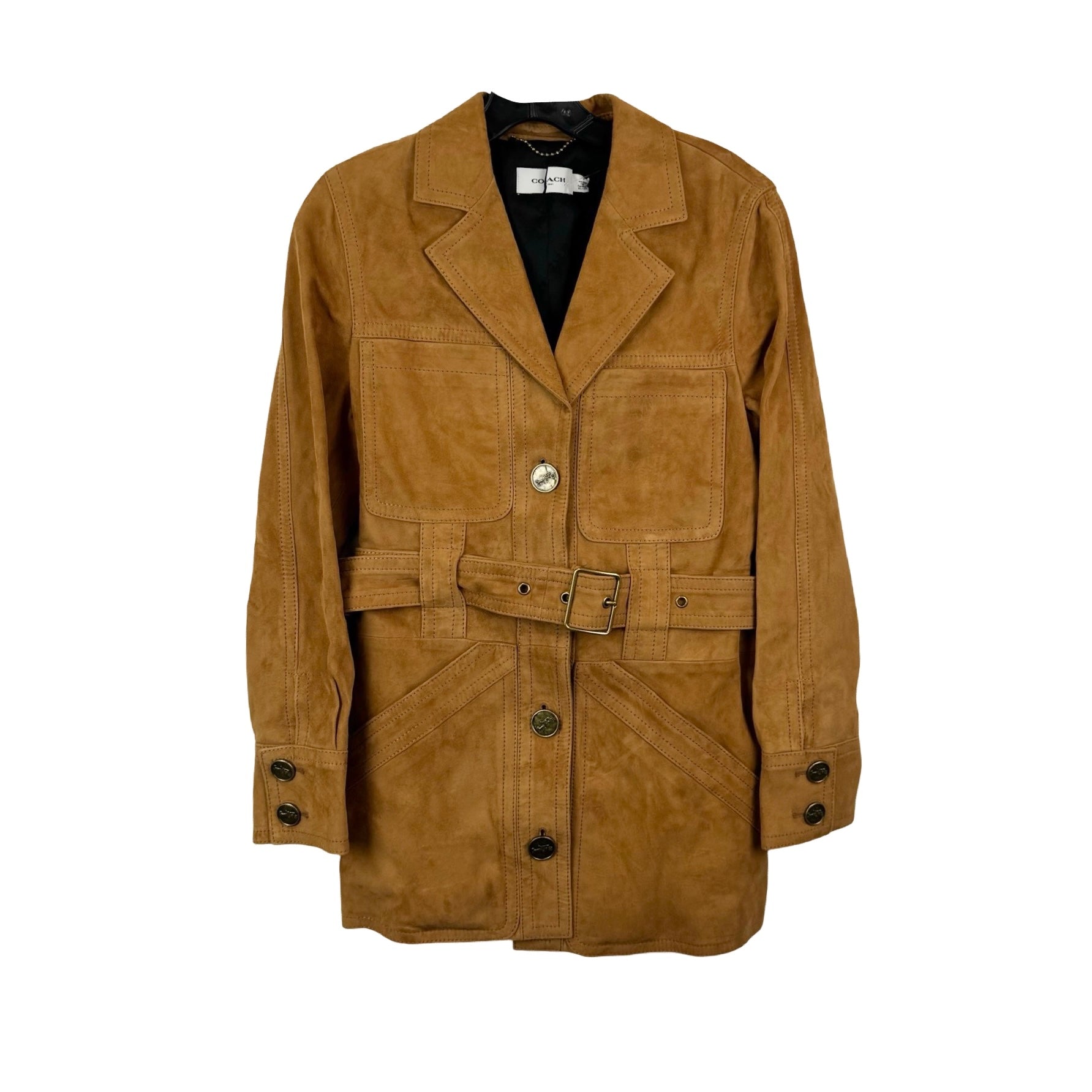 Coach Brown Suede Trench Jacket