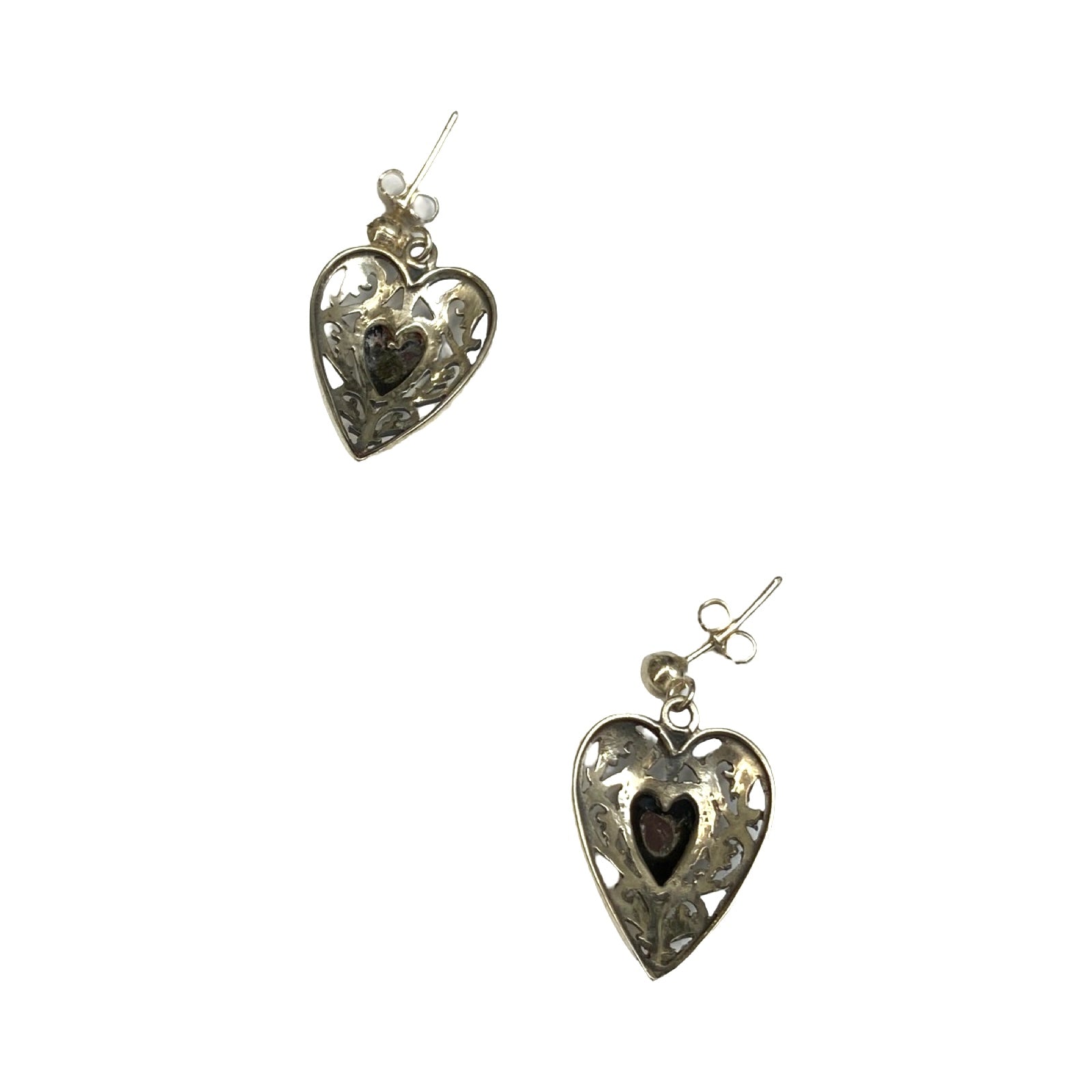 Filigree Heart Drop Earring