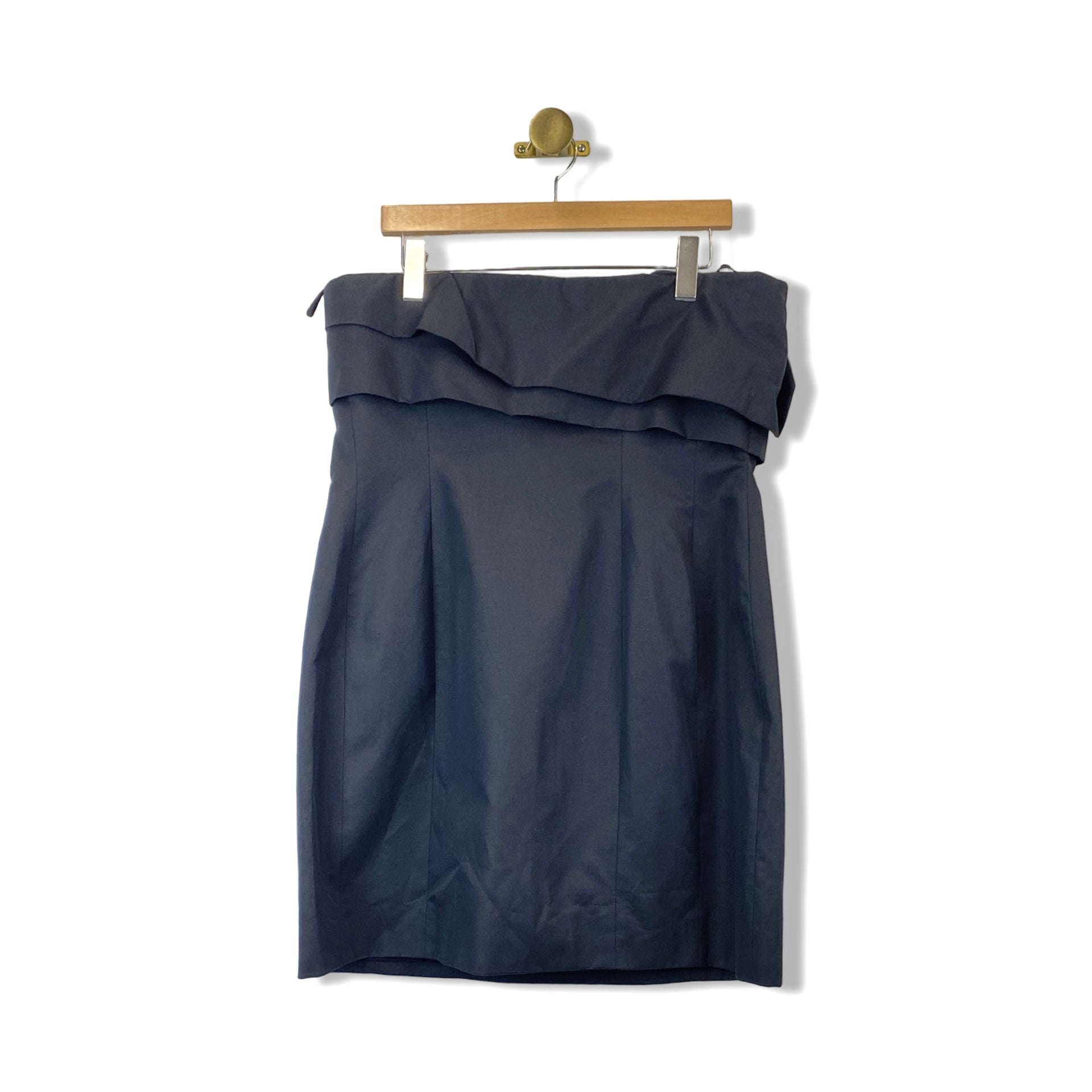 COS Strapless Linen Blend Mini Dress