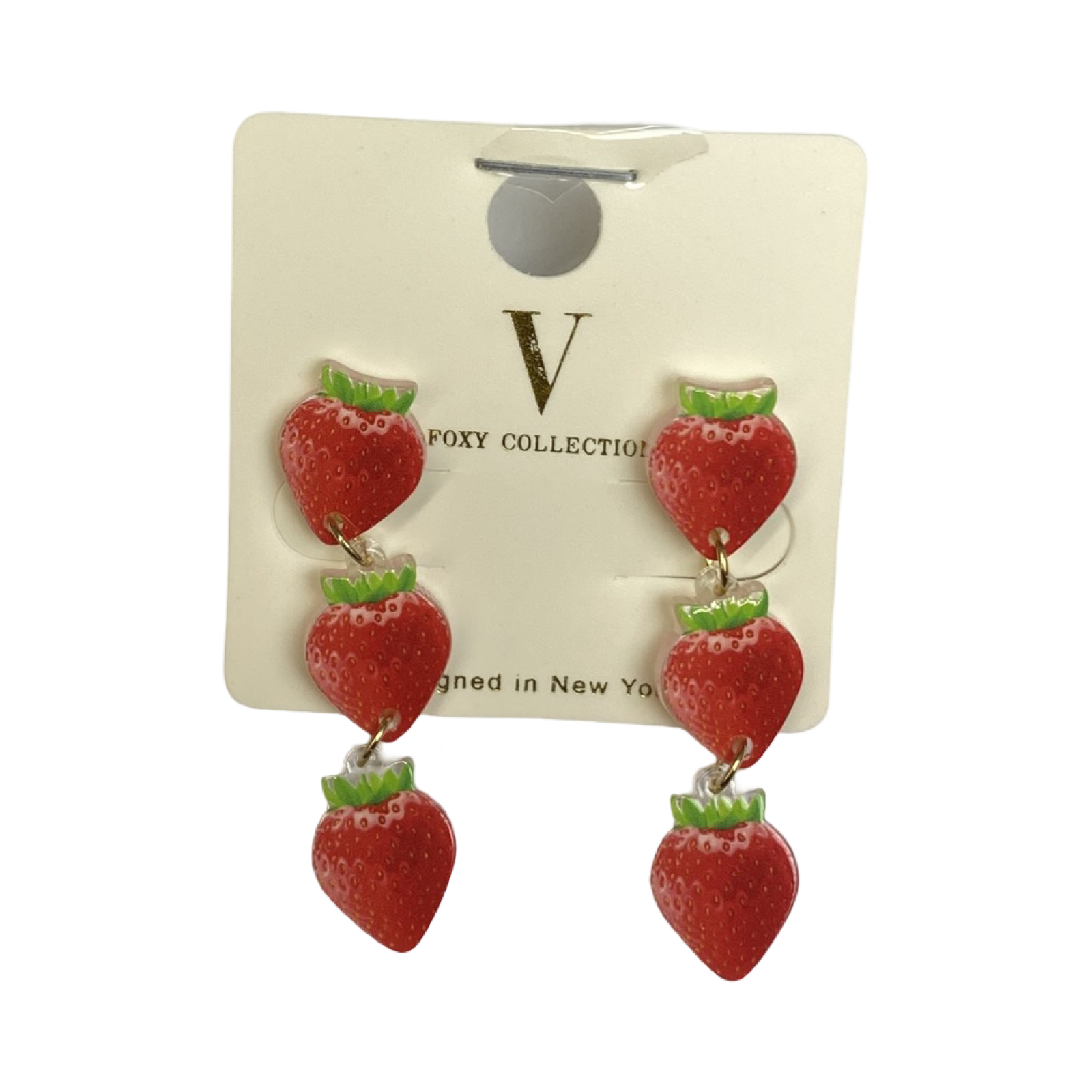 Foxy Collection Strawberry Drop Earring