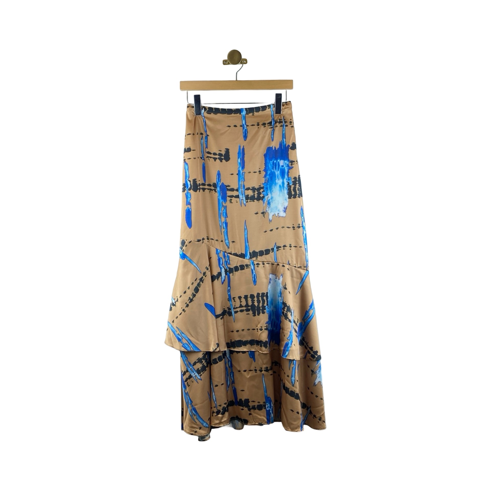 Area Stars Abstarct Print Tiered Skirt