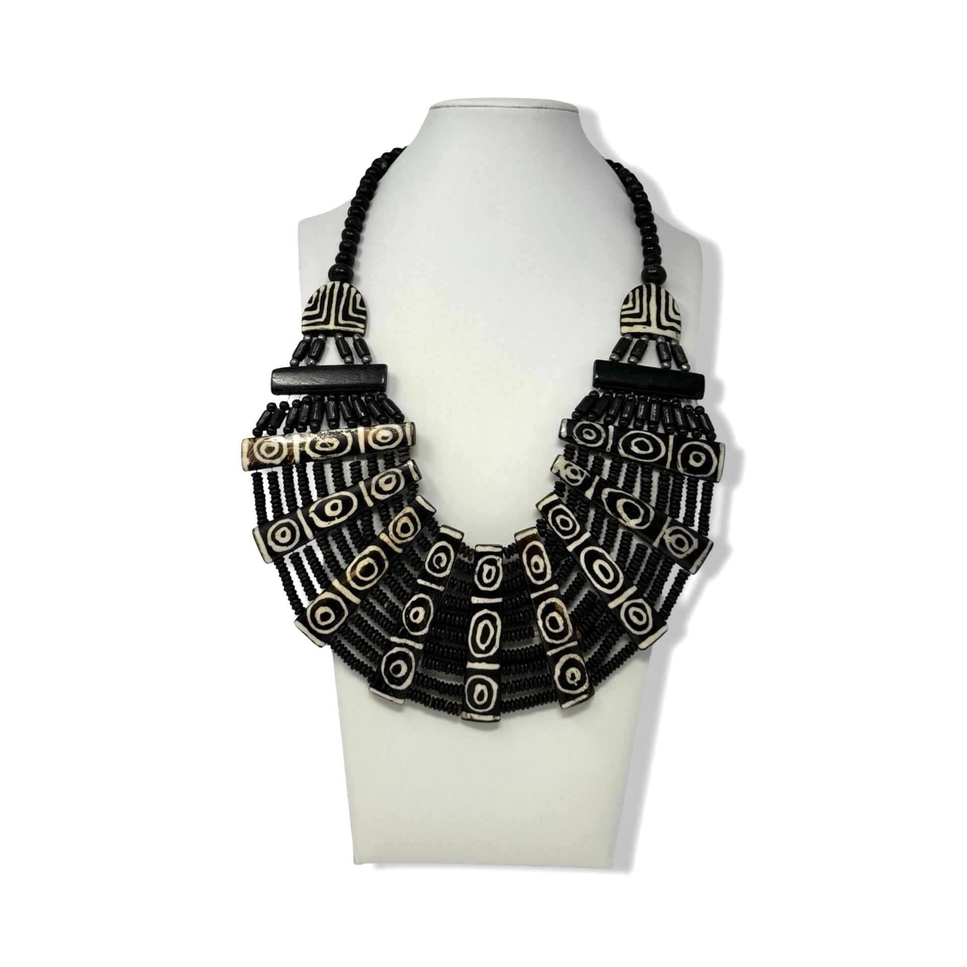 Handmade Faux Bone Beaded Necklace