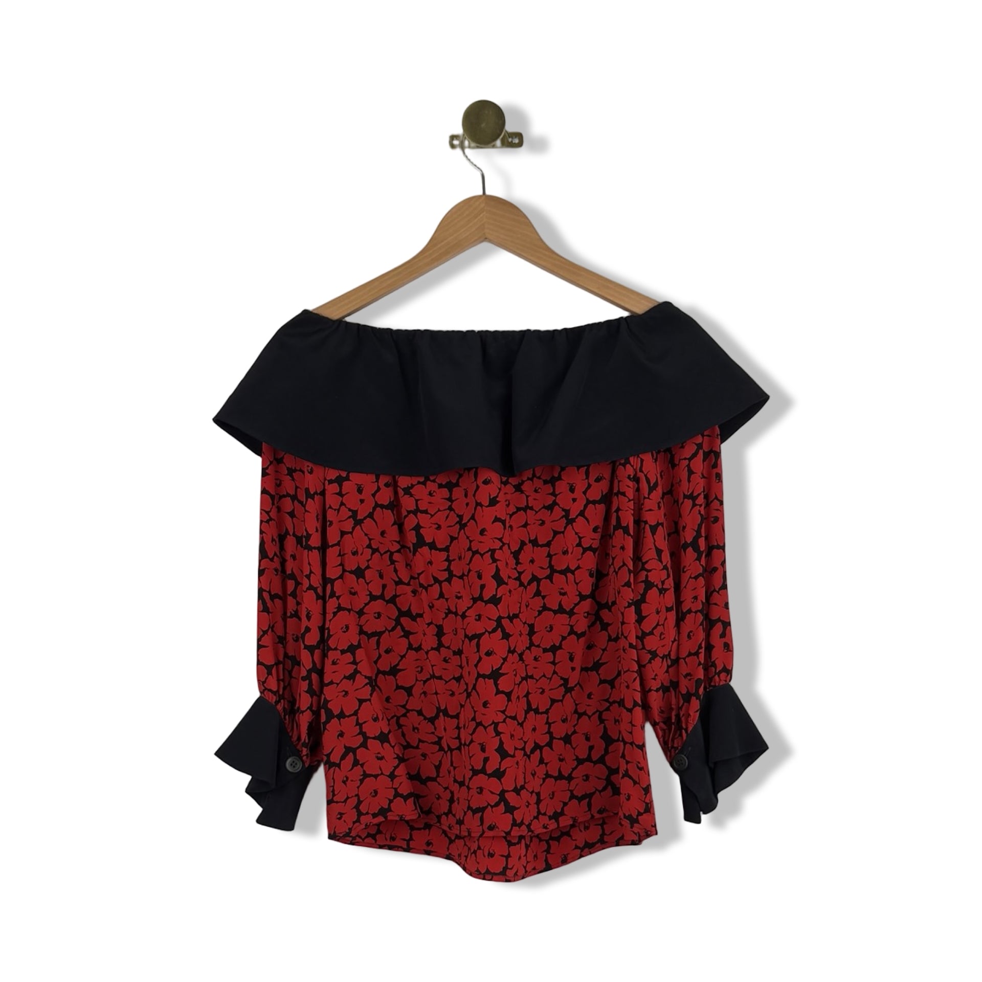 Vintage Silk Floral Blouse